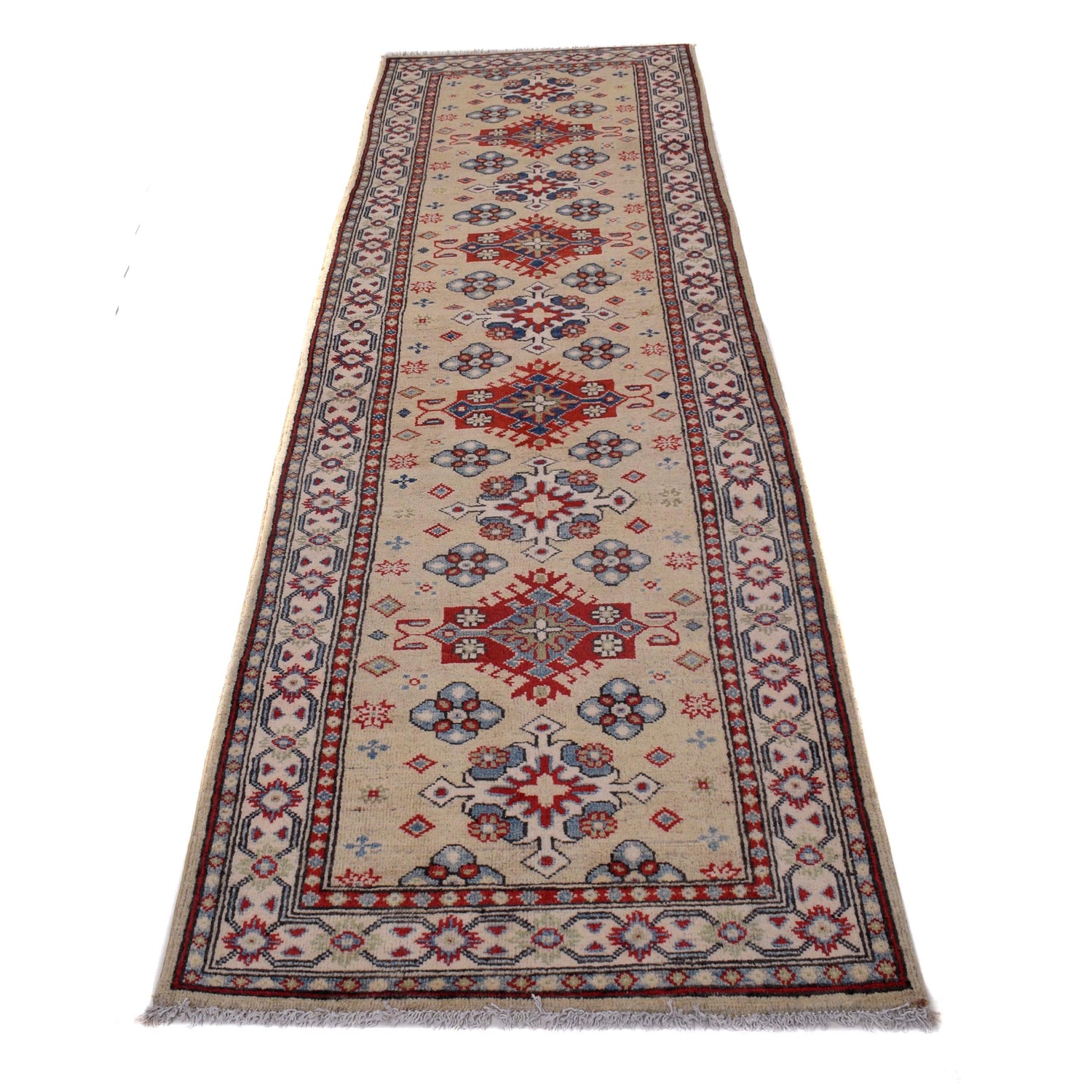 Beige Color Kazak Runner 2' 9 x 9' 7 (ft) - No. B33096