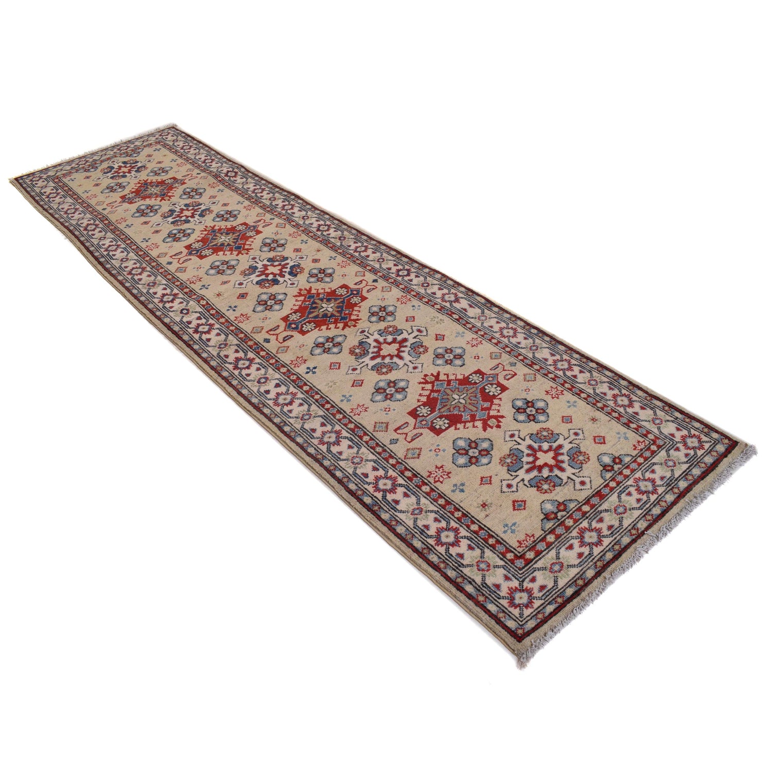 Beige Color Kazak Runner 2' 9 x 9' 7 (ft) - No. B33096