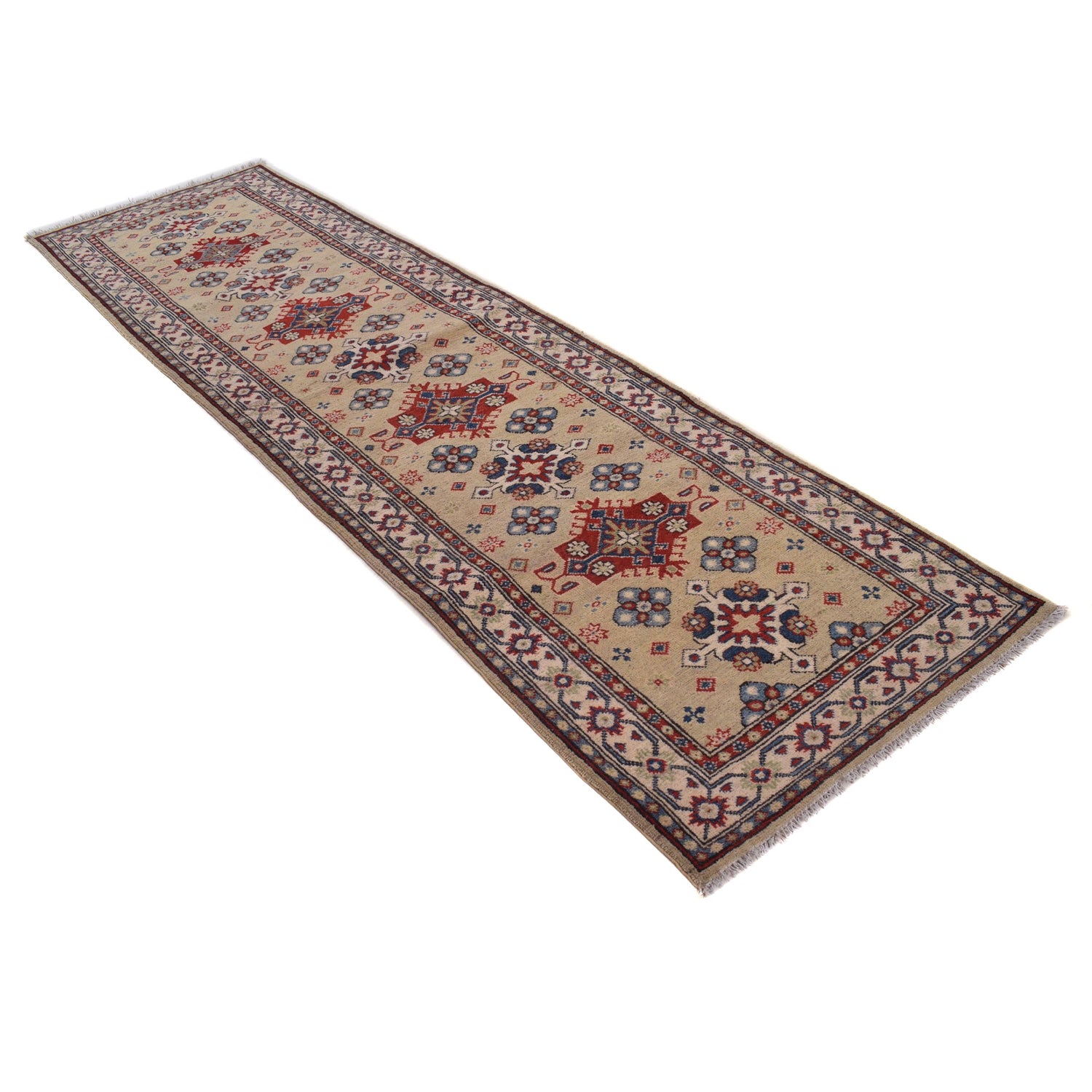 Beige Color Kazak Runner 2' 9 x 9' 7 (ft) - No. B33096