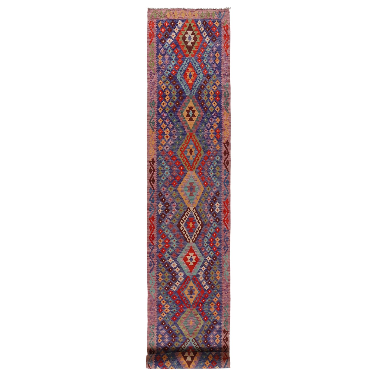 Vegetable Kilim Runner 2' 10" x 22' 4" (ft) - No. B34152