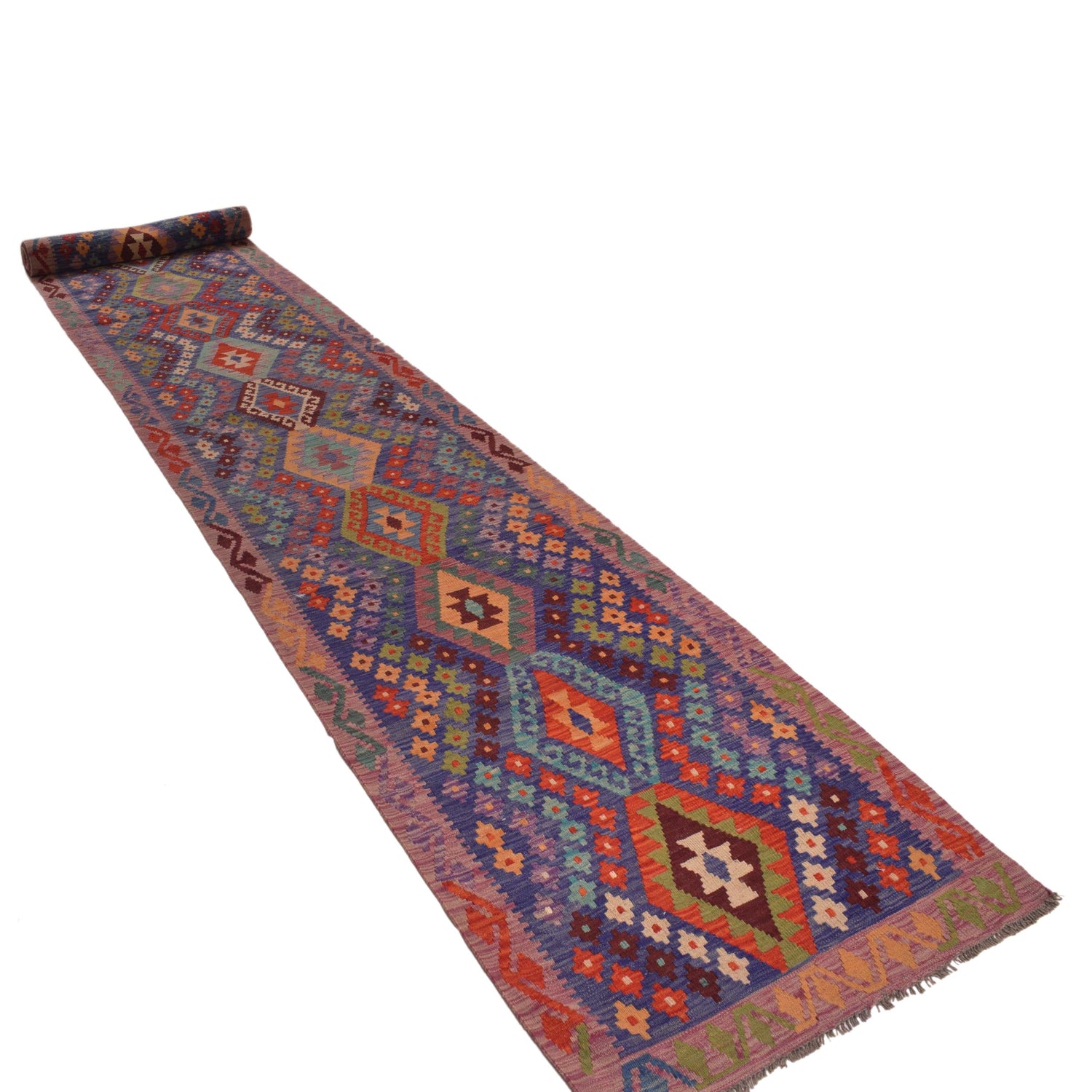 Vegetable Kilim Runner 2' 10" x 22' 4" (ft) - No. B34152