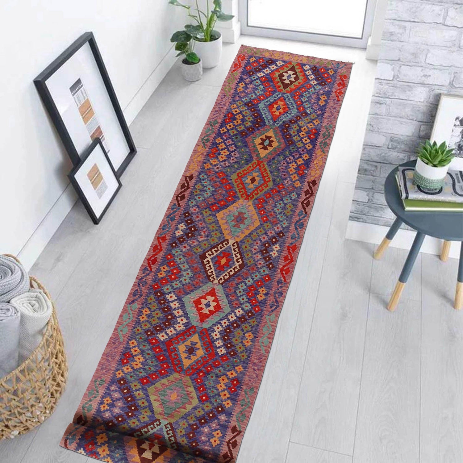 Vegetable Kilim Runner 2' 10" x 22' 4" (ft) - No. B34152