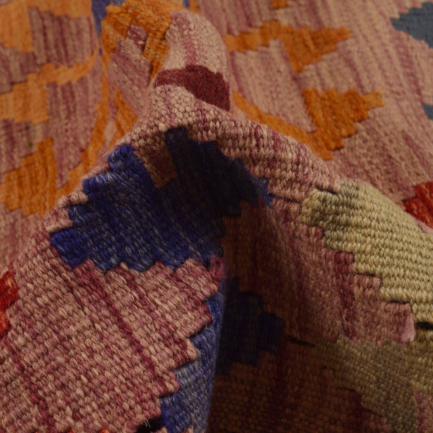 Handmade Vegetable Kelim 5' 0" x 6' 4" (ft) - No. B34179