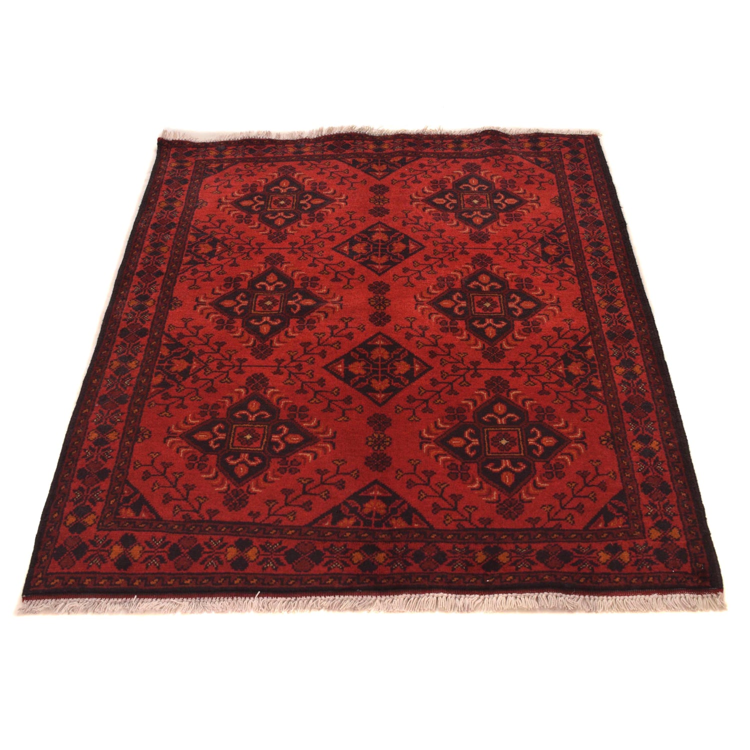 Red Color Khal Mohammadi Rug 3' 4" x 4' 9" (ft) - No. B34182