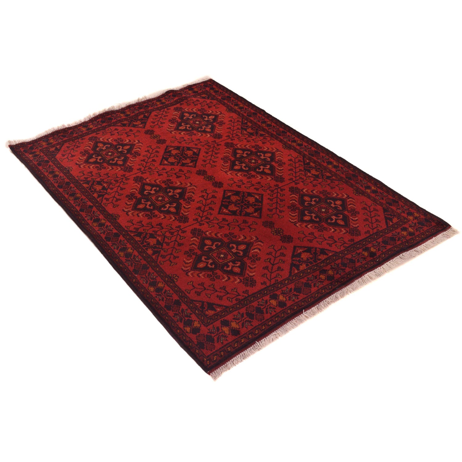 Red Color Khal Mohammadi Rug 3' 4" x 4' 9" (ft) - No. B34182