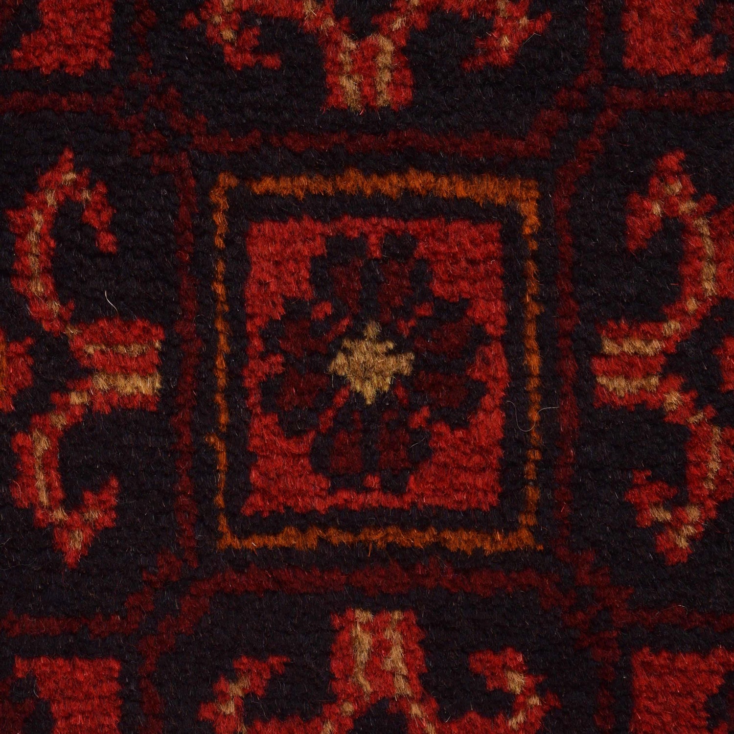 Red Color Khal Mohammadi Rug 3' 4" x 4' 9" (ft) - No. B34182
