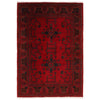 Red Color Khal Mohammadi Carpet 3' 2" x 4' 11" (ft) - No. B34183