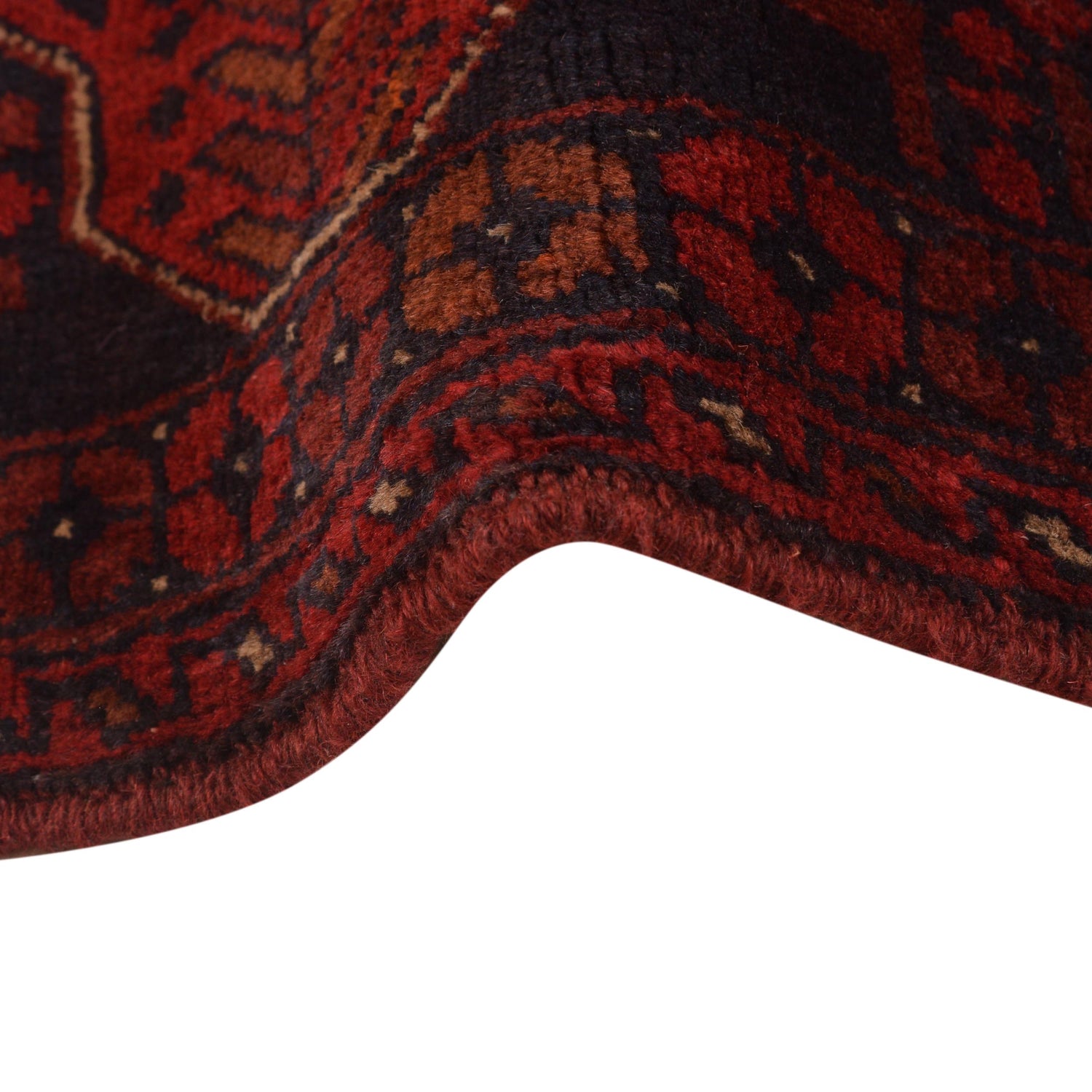 Red Color Khal Mohammadi Carpet 3' 5" x 4' 8" (ft) - No. B34185