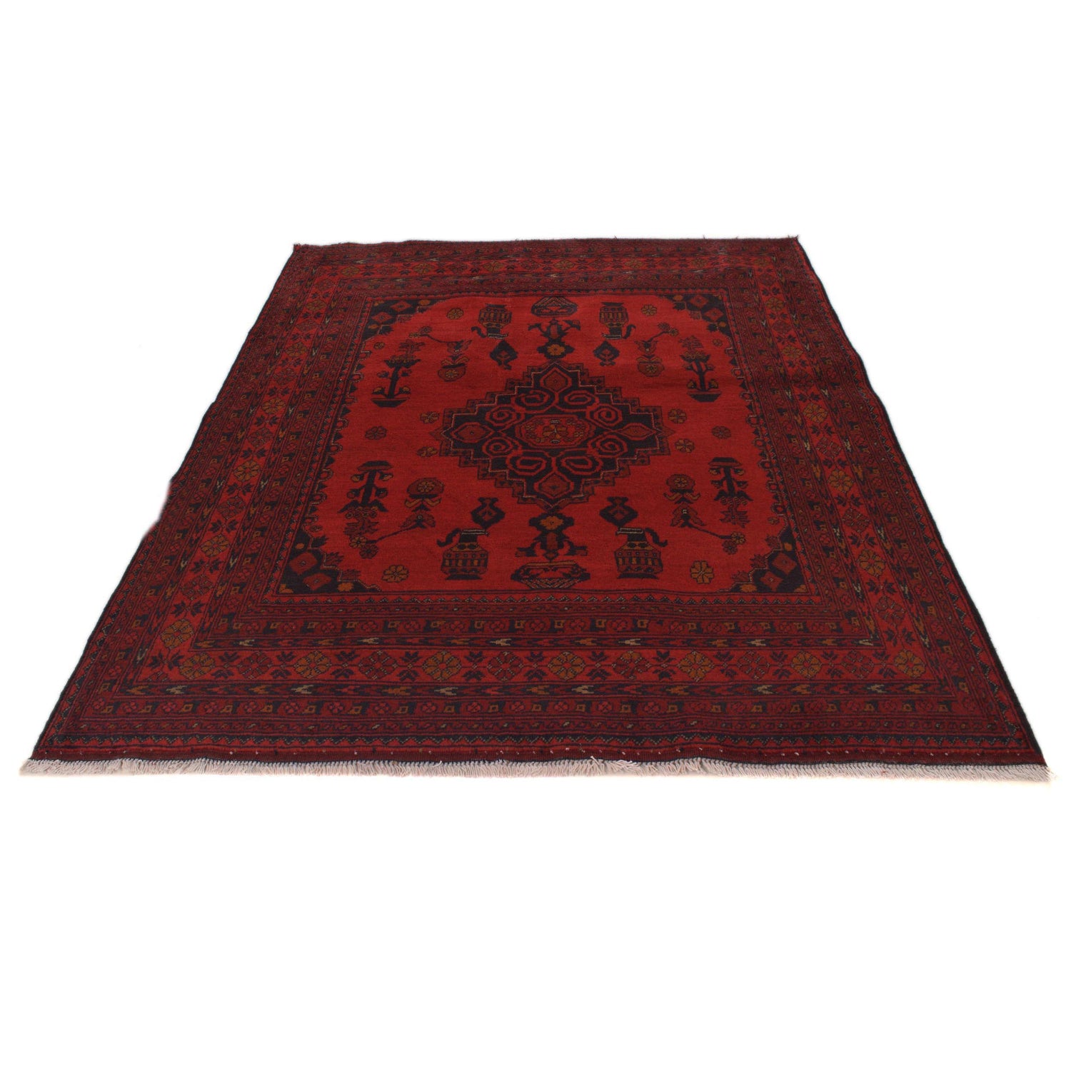 Red Color Khal Mohammadi Carpet 5' 1" x 6' 6" (ft) - No. B34189