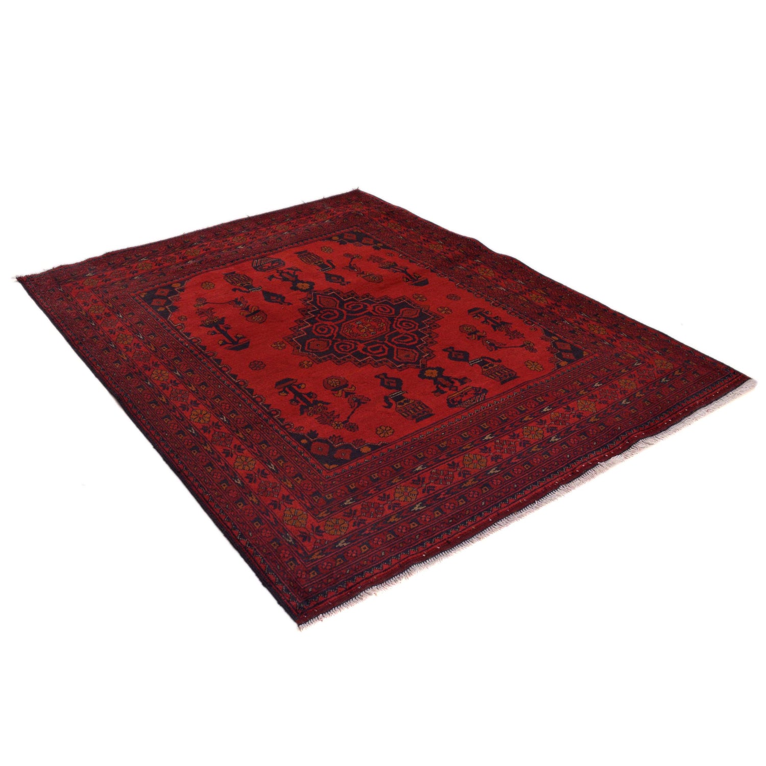 Red Color Khal Mohammadi Carpet 5' 1" x 6' 6" (ft) - No. B34189
