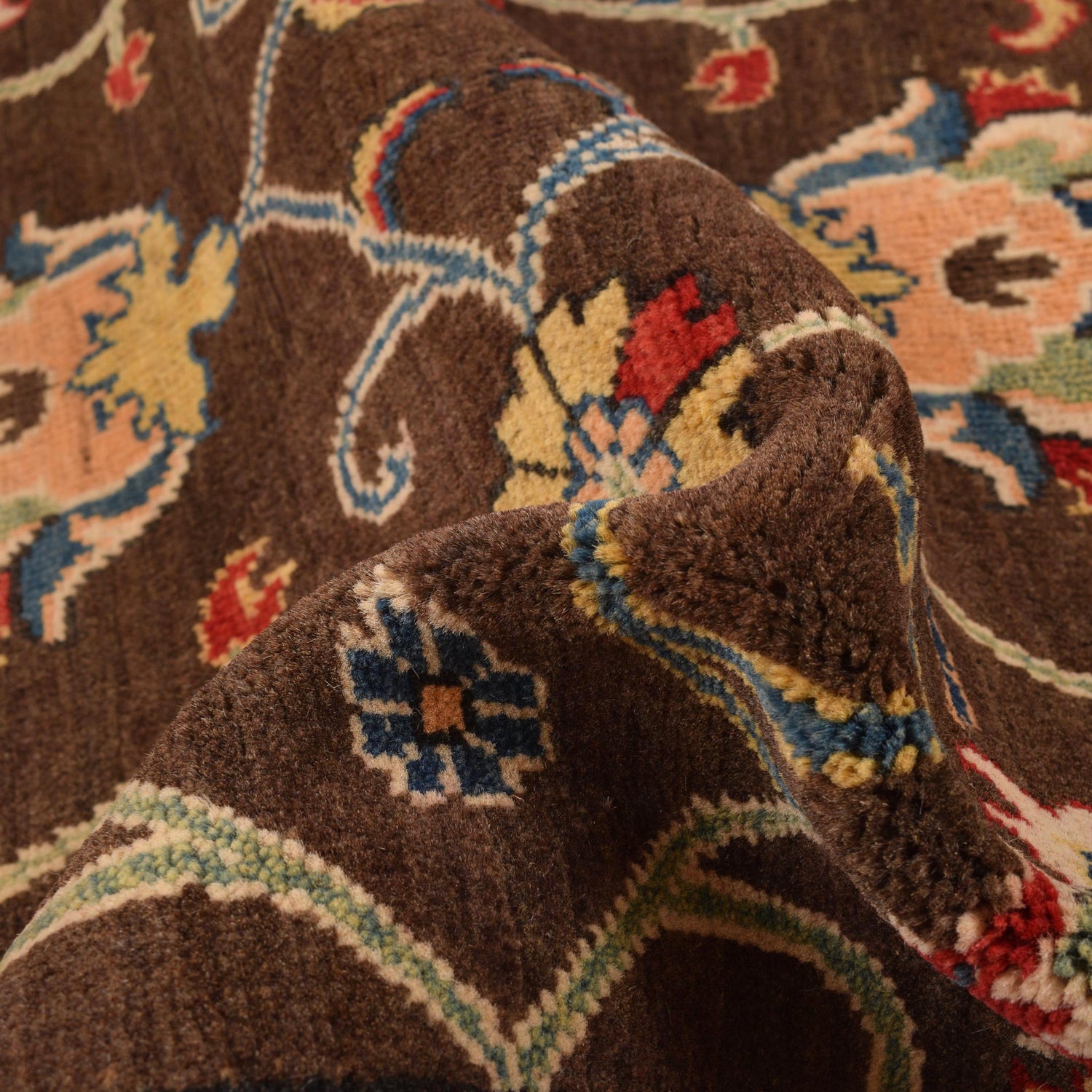 Brown Color Sultani Carpet 3' 4" x 5' 1" (ft) - No. B34196