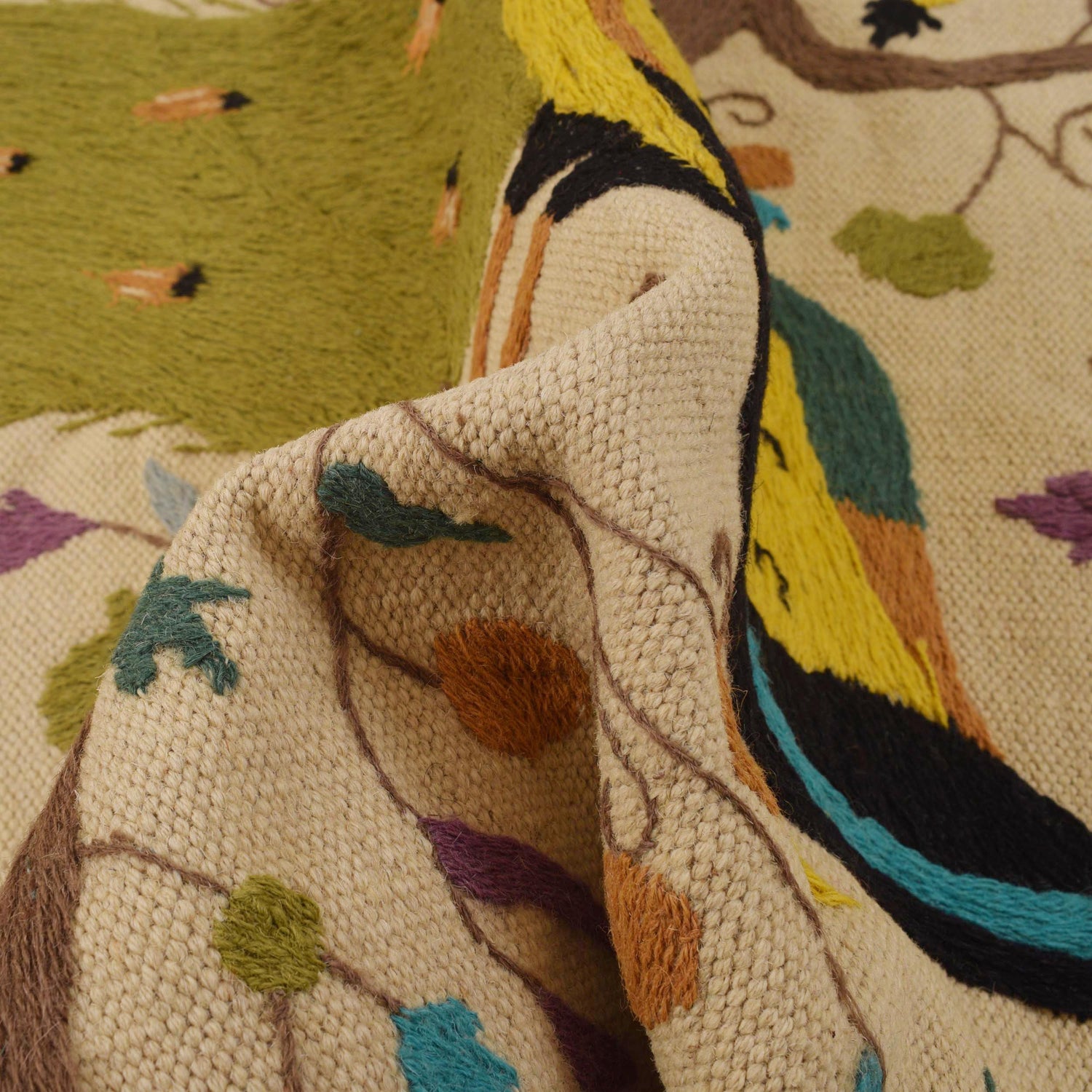 Pakistani Embroidery Kelim 2' 11" x 4' 11" (ft) - No. B34456