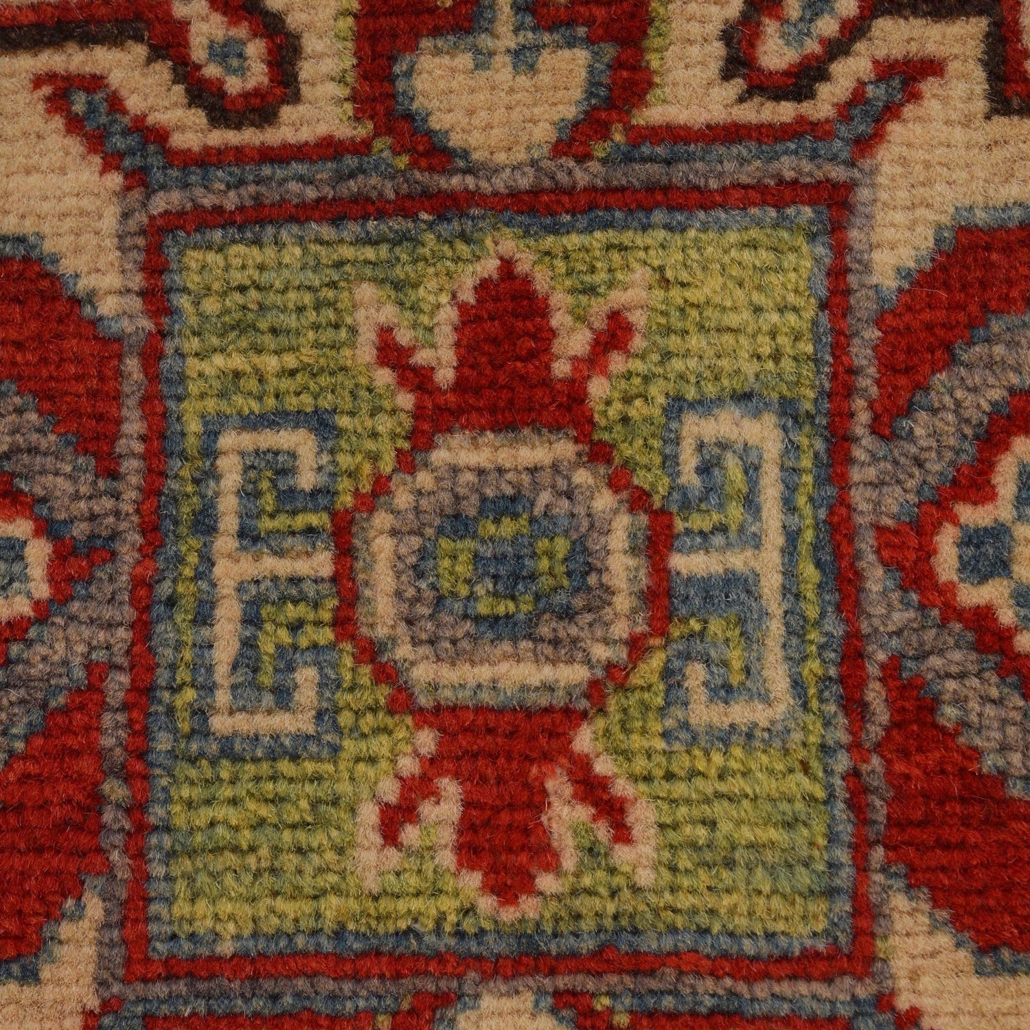 Hand Knotted Kazak Rug  3' 4" x 4' 9" (ft)- No. B34605