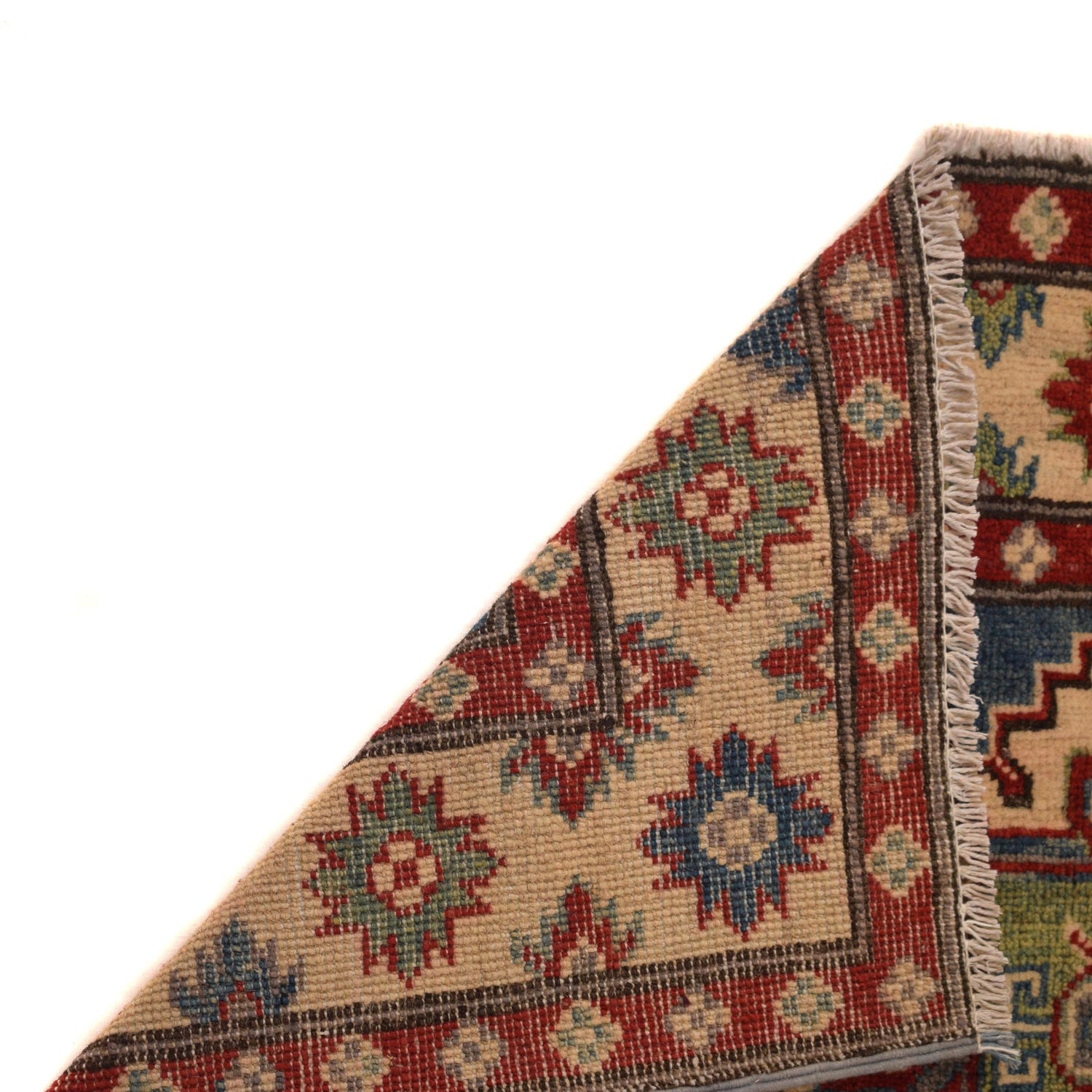 Hand Knotted Kazak Rug  3' 4" x 4' 9" (ft)- No. B34605