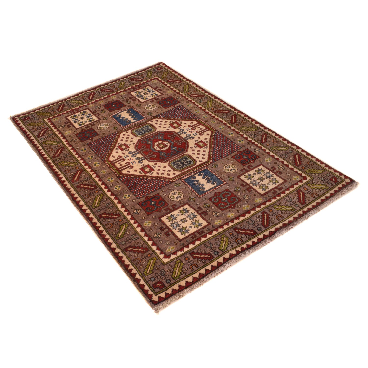 Oriental Mamluk Carpet 3' 3" x 4' 10" (ft) - No. B34606