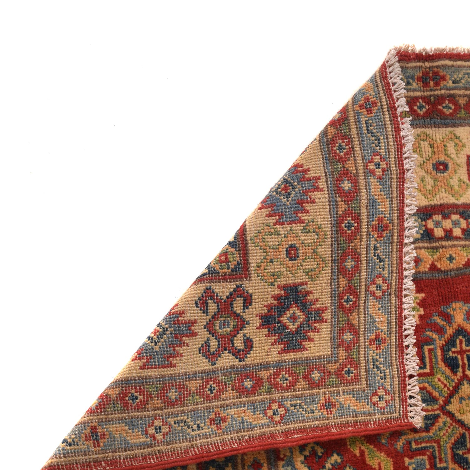 Red Color Kazak Rug 3' 4" x 4' 10" (ft)- No. B34612