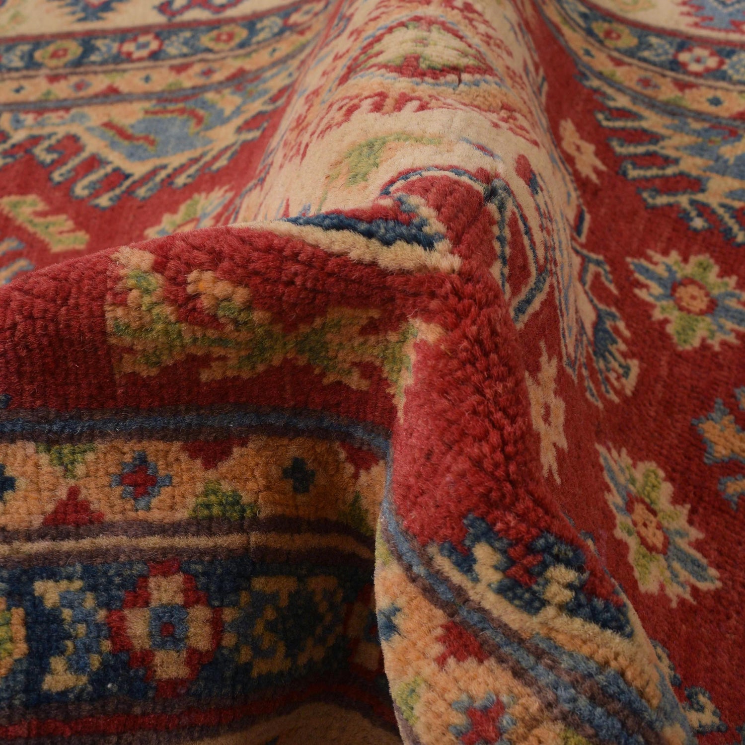 Red Color Kazak Rug 3' 4" x 4' 10" (ft)- No. B34612