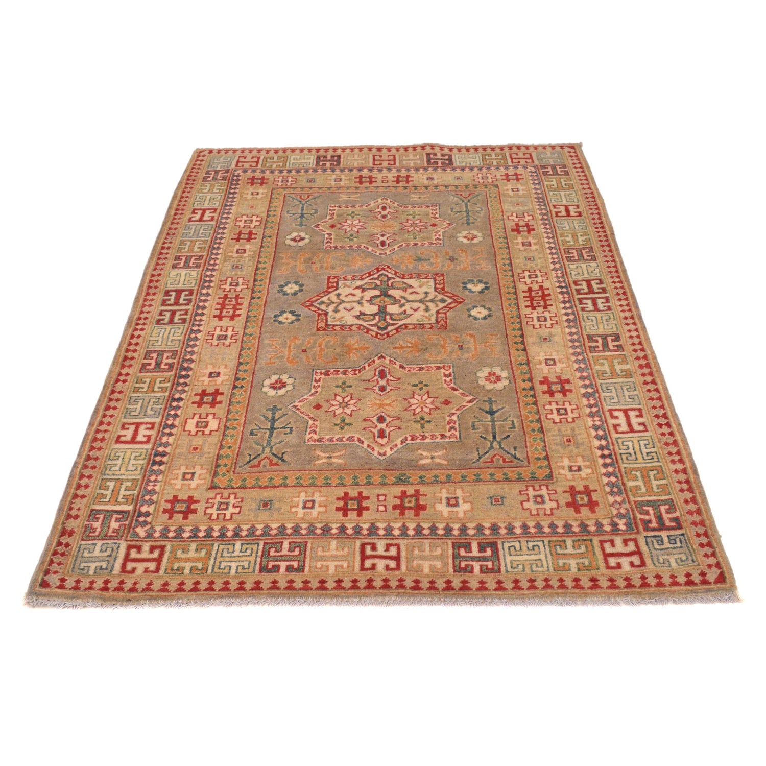 Oriental Kazak Rug 3' 11" x 5' 7" (ft) - No. B34613