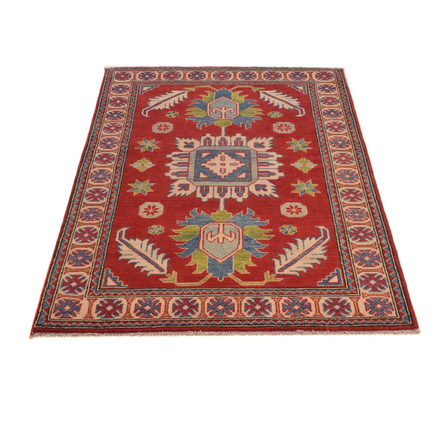 Oriental Kazak Rug 3' 4" x 4' 10" (ft)- No. B34615