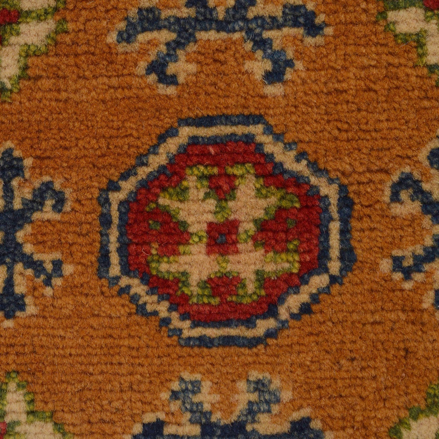 Blue Color Kazak Rug 4' 0" x 4' 10" (ft)- No. B34617