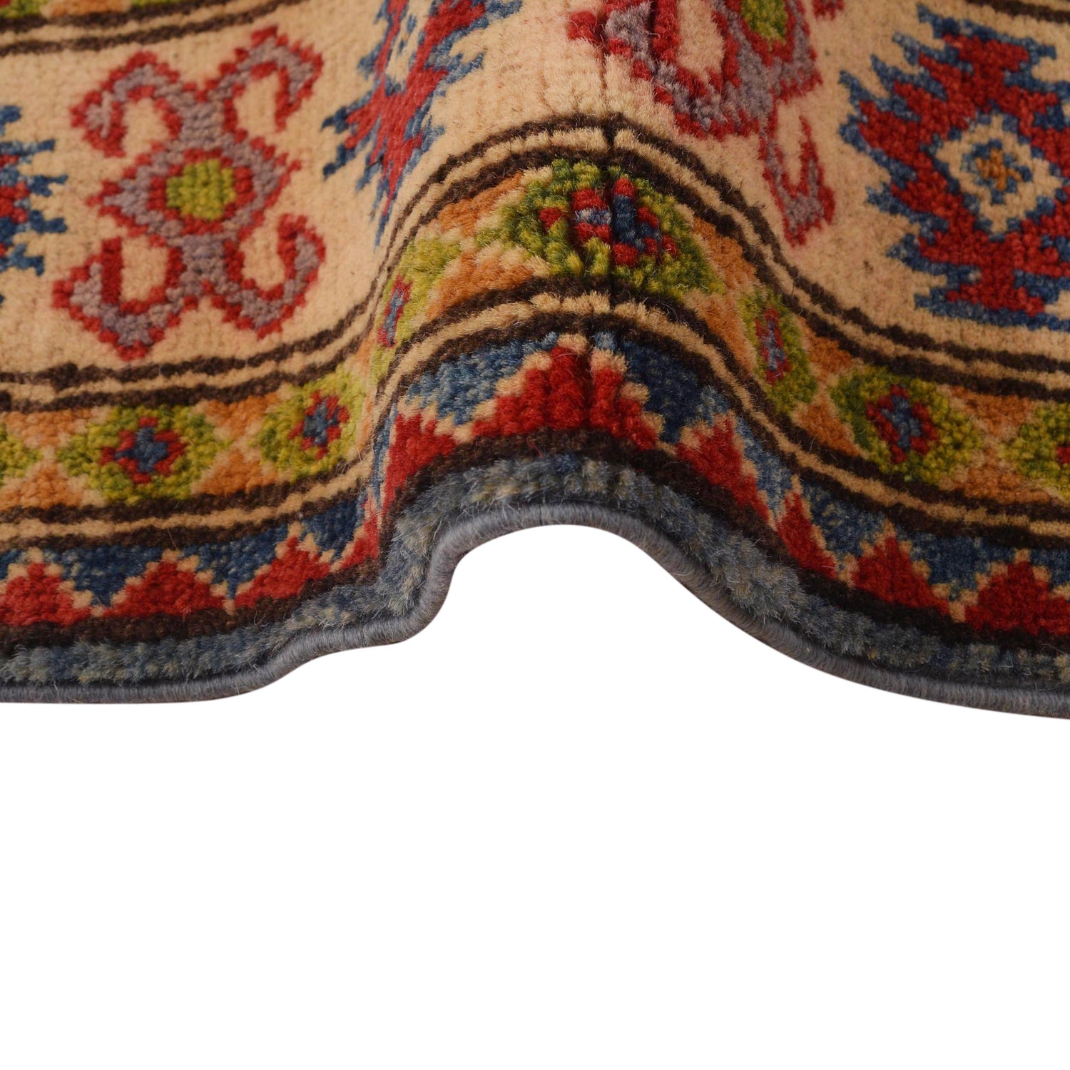 Blue Color Kazak Rug 4' 0" x 4' 10" (ft)- No. B34617