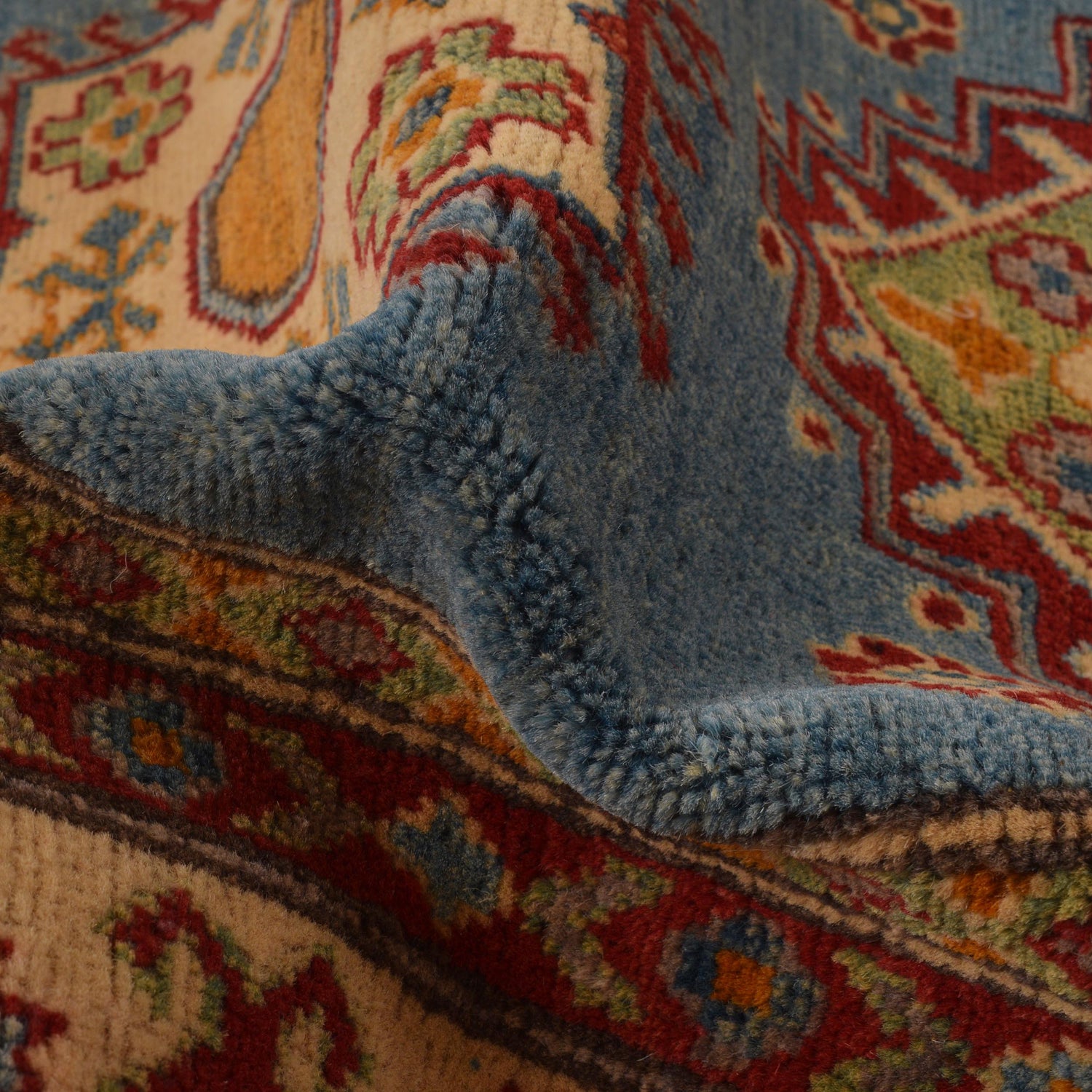 Blue Color Kazak Rug  3' 2" x 4' 9" (ft)- No. B34621