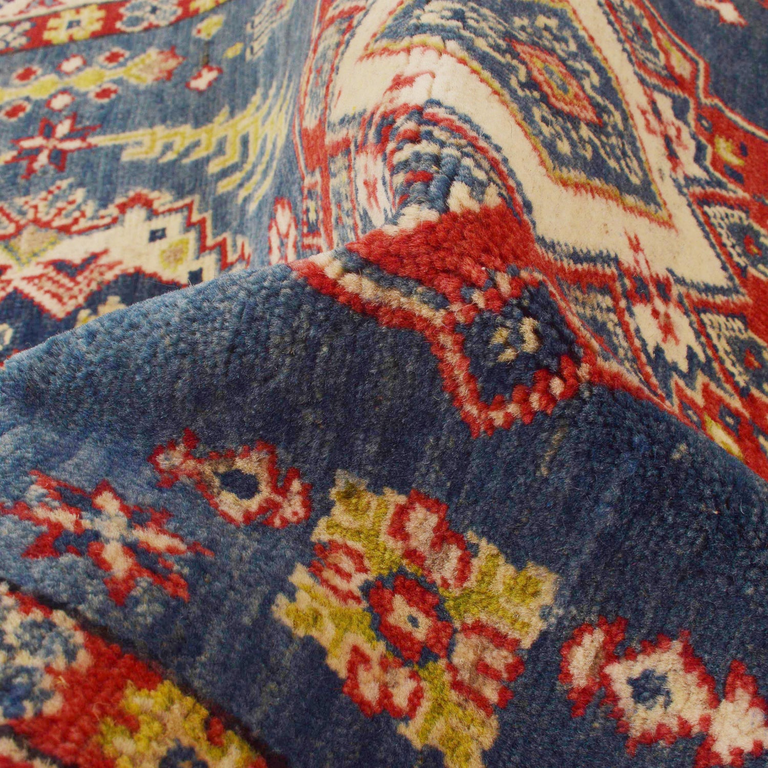 Blue Color Kazak Rug 3' 3" x 5' 1" (ft)- No. B34662