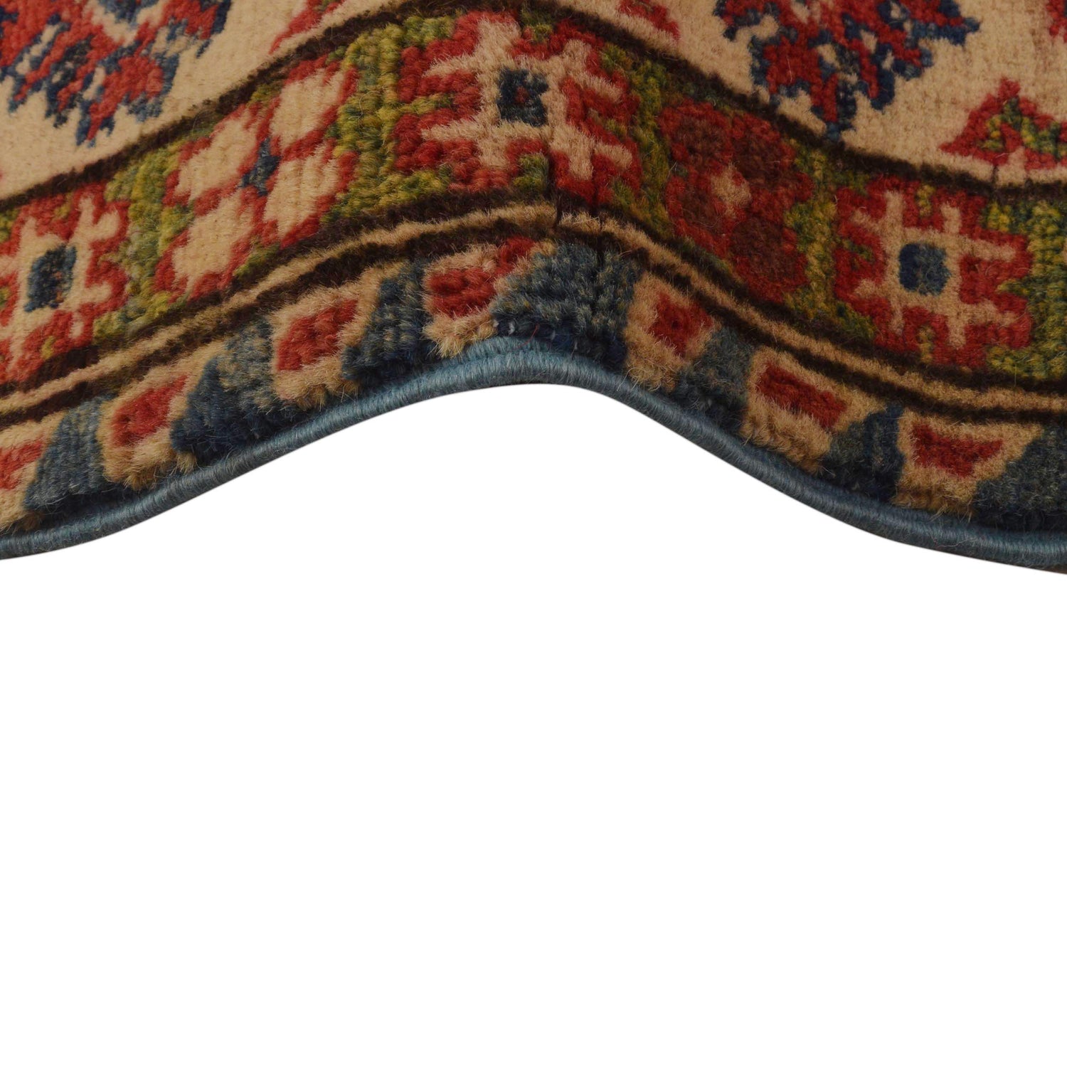 Blue Color Kazak Rug 3' 4" x 4' 9" (ft)- No. B34669