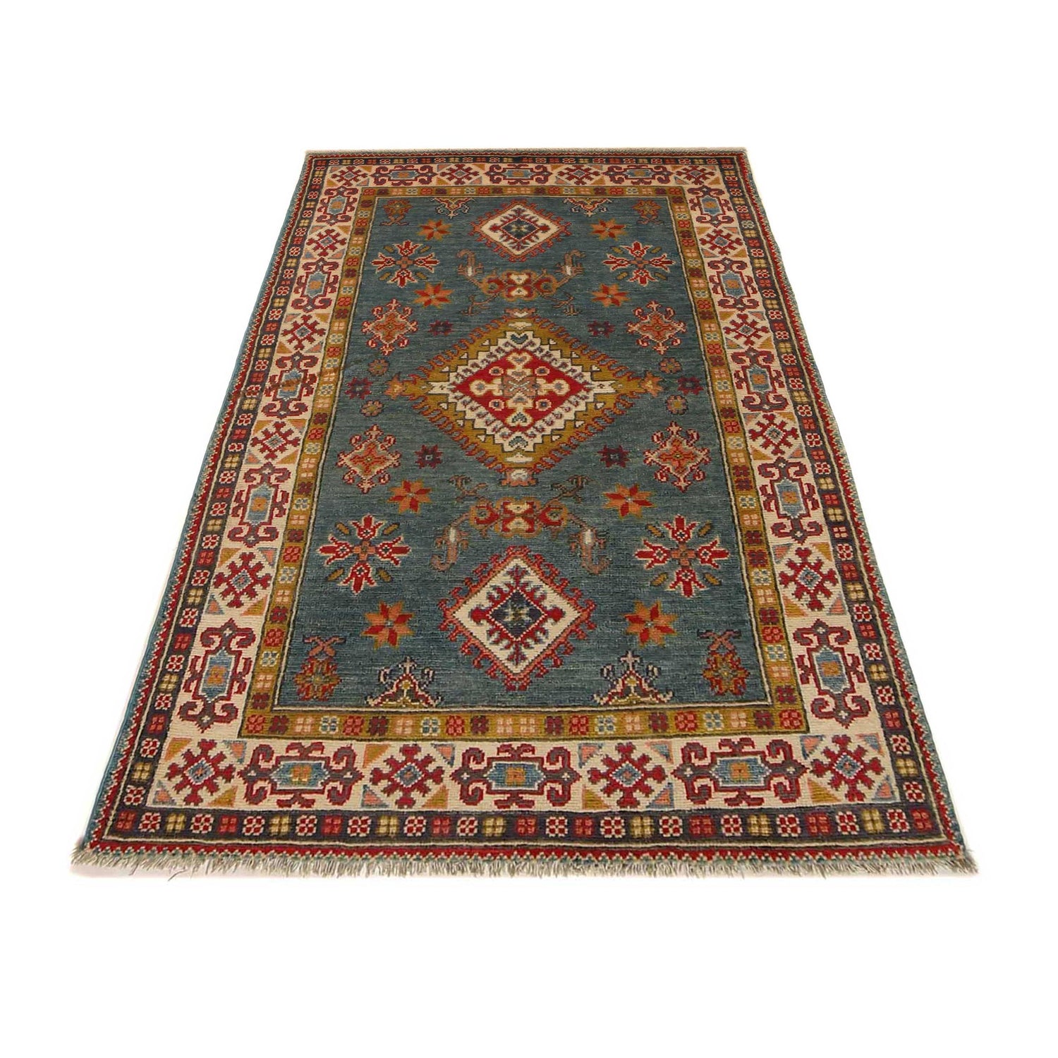 Hand Knotted Kazak Rug 3' 3" x 5' 5" (ft)- No. B34670