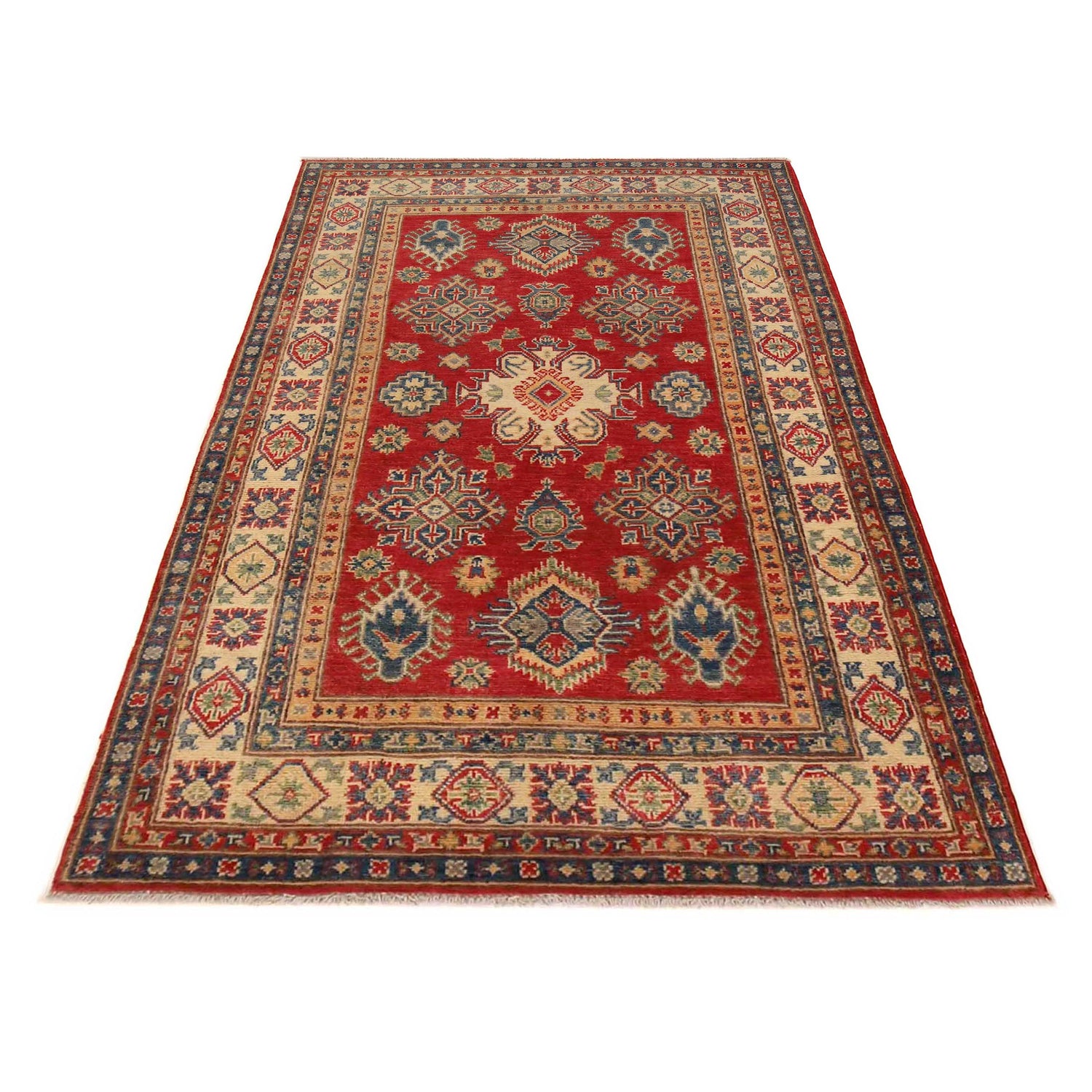 Red Color Kazak Rug 3' 10" x 6' 3" (ft) - No. B34672