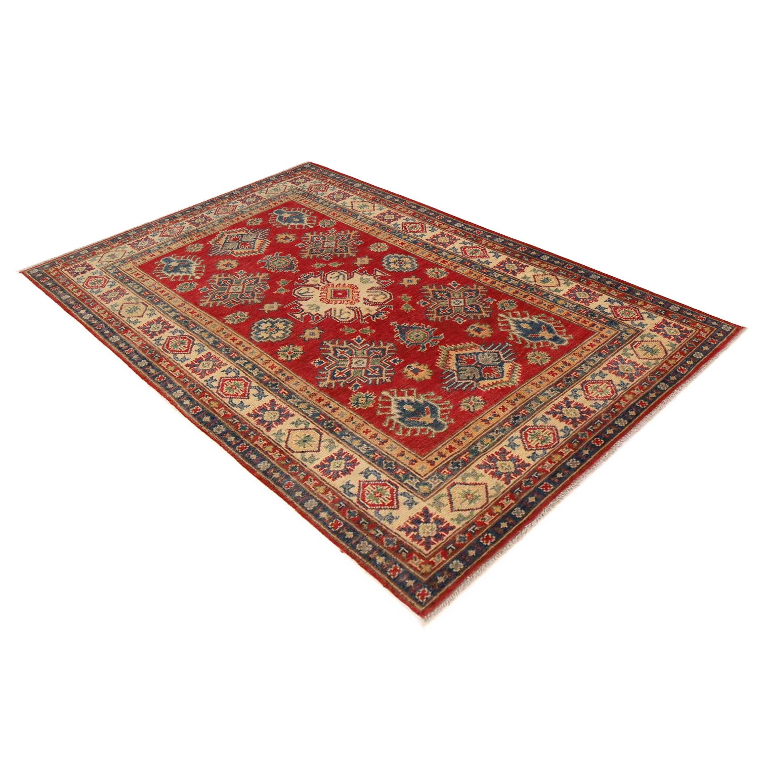 Red Color Kazak Rug 3' 10" x 6' 3" (ft) - No. B34672