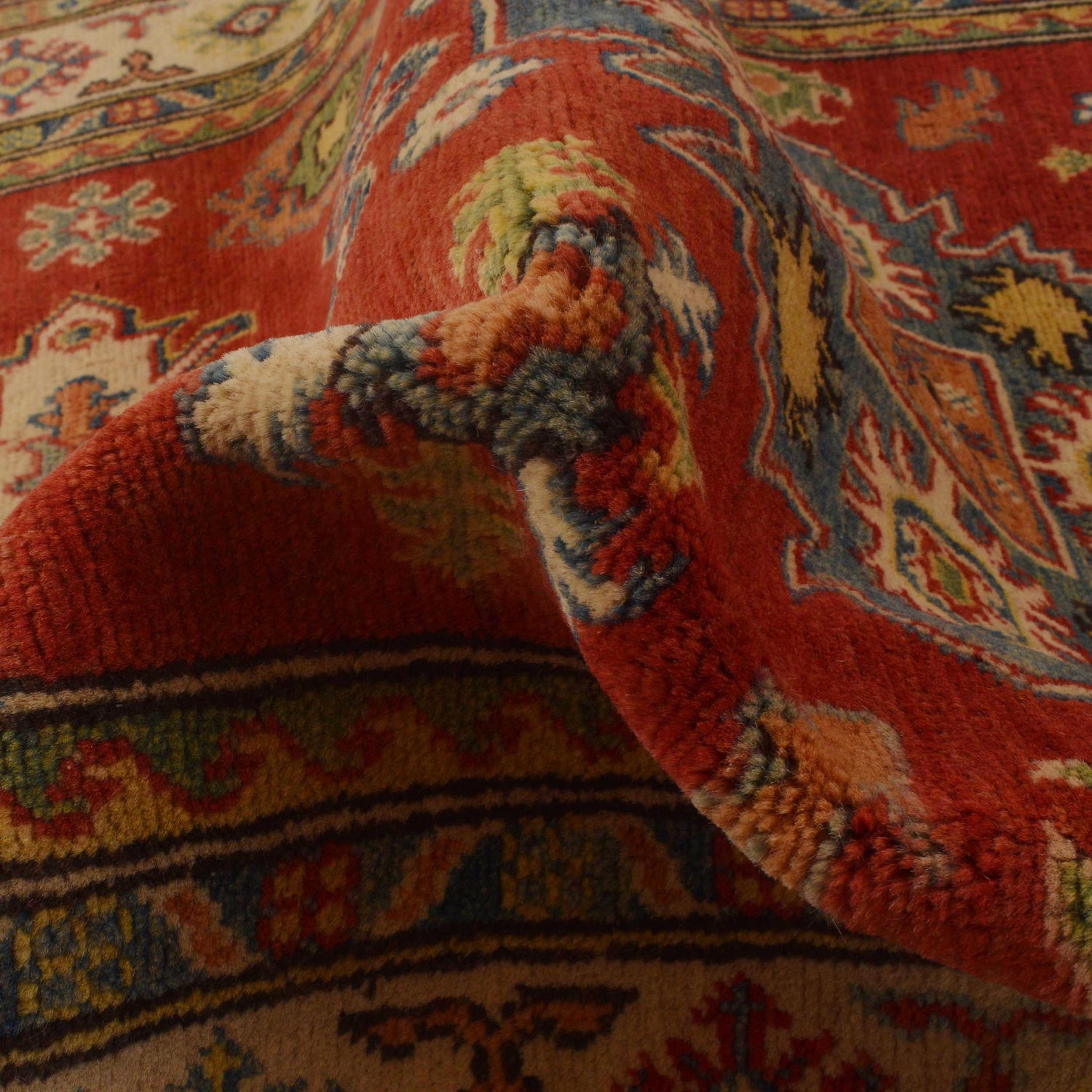 Hand Knotted Kazak Rug 3' 11" x 5' 10" (ft) - No. B34673