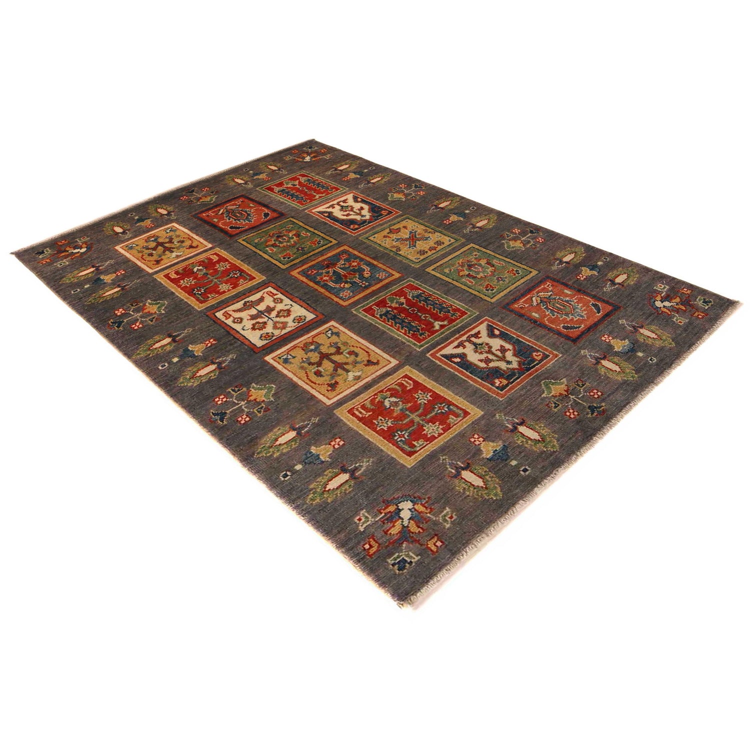 Hand Knotted Bakhtiar Carpet 3' 3" x 4' 11" (ft) - No. B34674