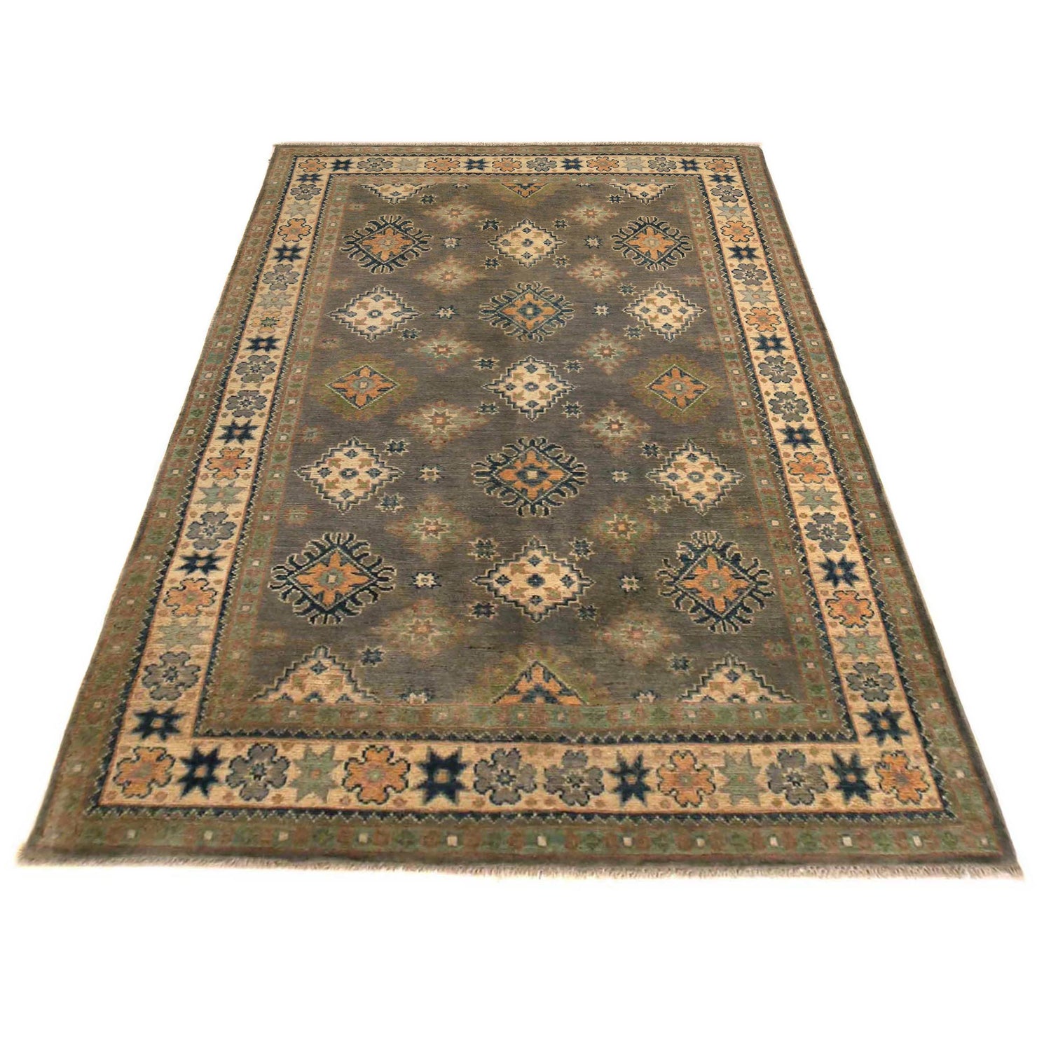 Oriental Kazak Rug 3' 11" x 5' 10" (ft) - No. B34676