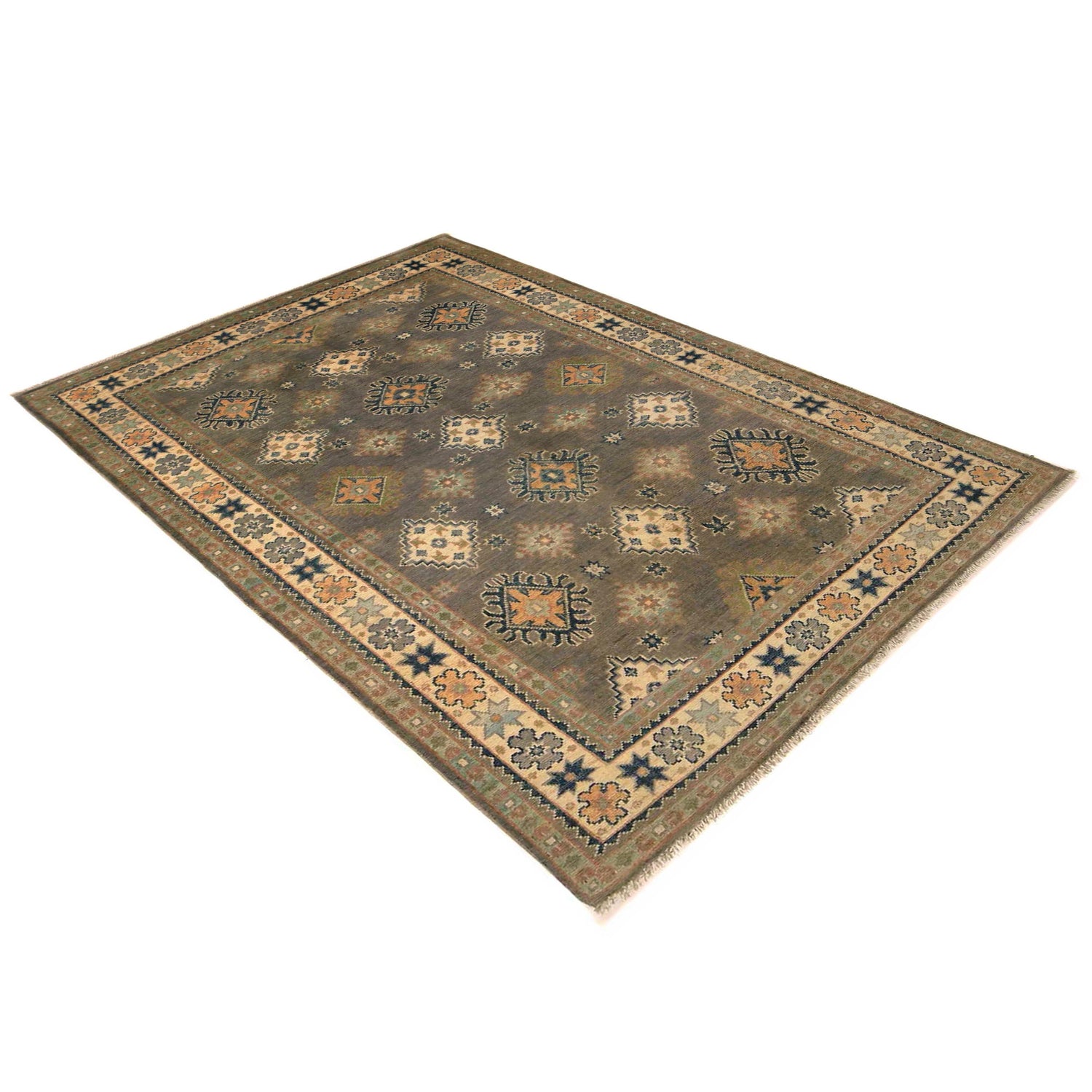 Oriental Kazak Rug 3' 11" x 5' 10" (ft) - No. B34676