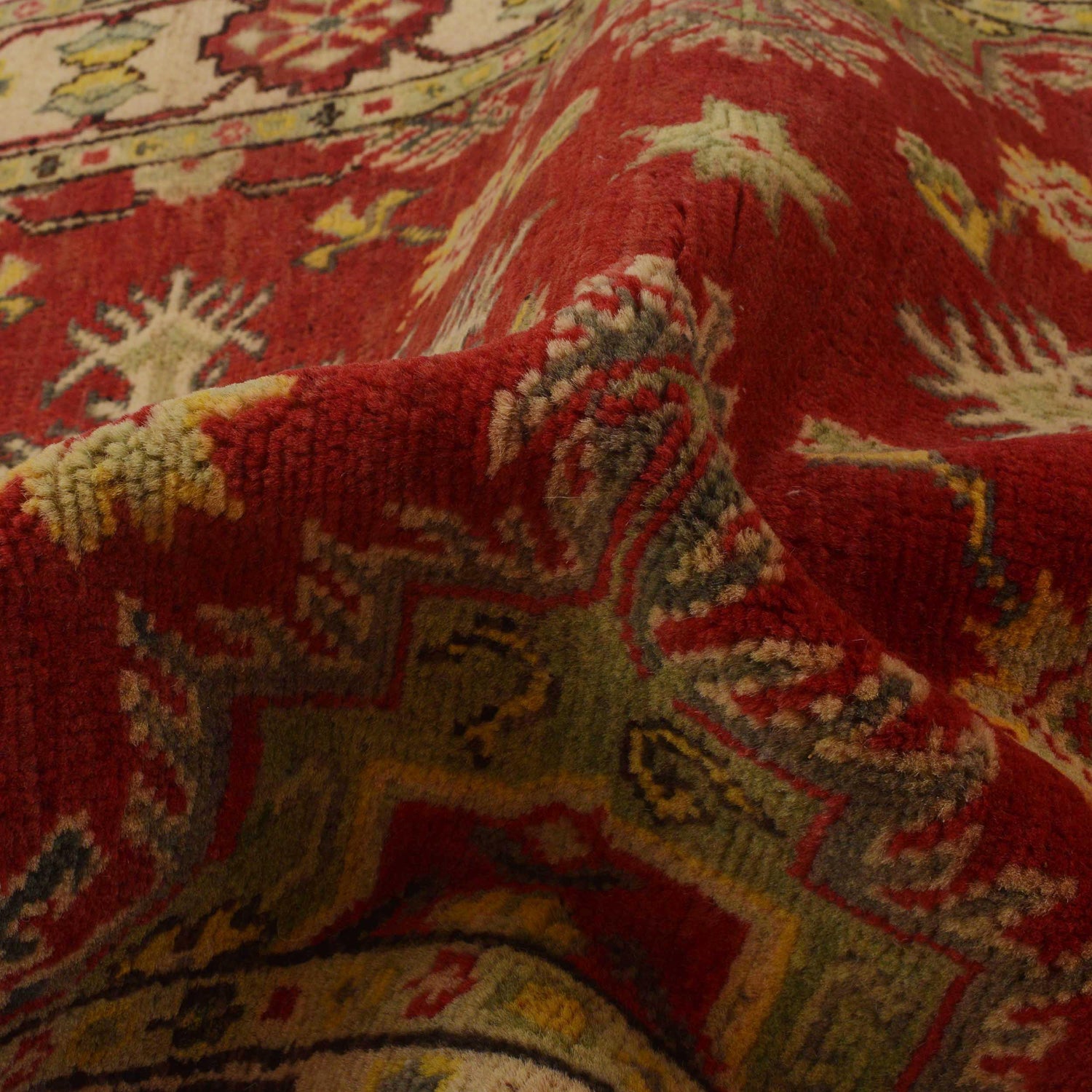 Red Color Kazak Rug 3' 5" x 4' 9" (ft)- No. B34677