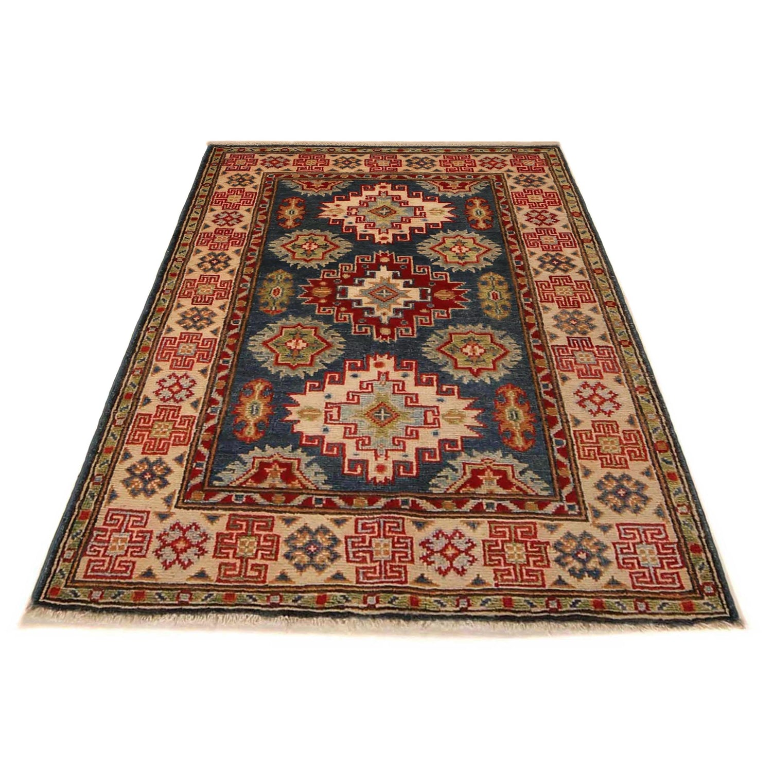 Hand Knotted Kazak Rug 2' 10 x 3' 9 (ft) - No. B34678