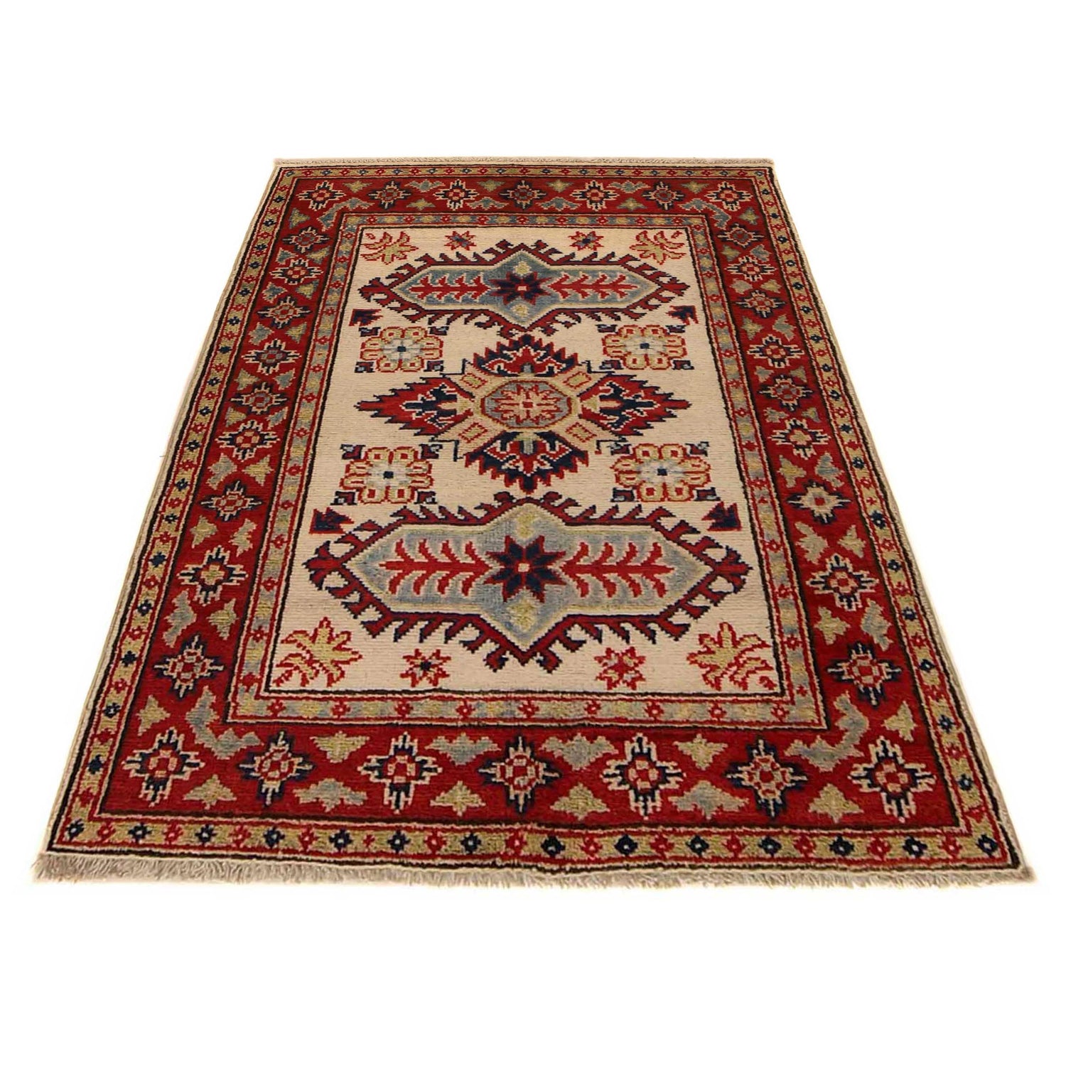 Ivory Color Kazak Rug 2' 9 x 3' 11 (ft) - No. B34681
