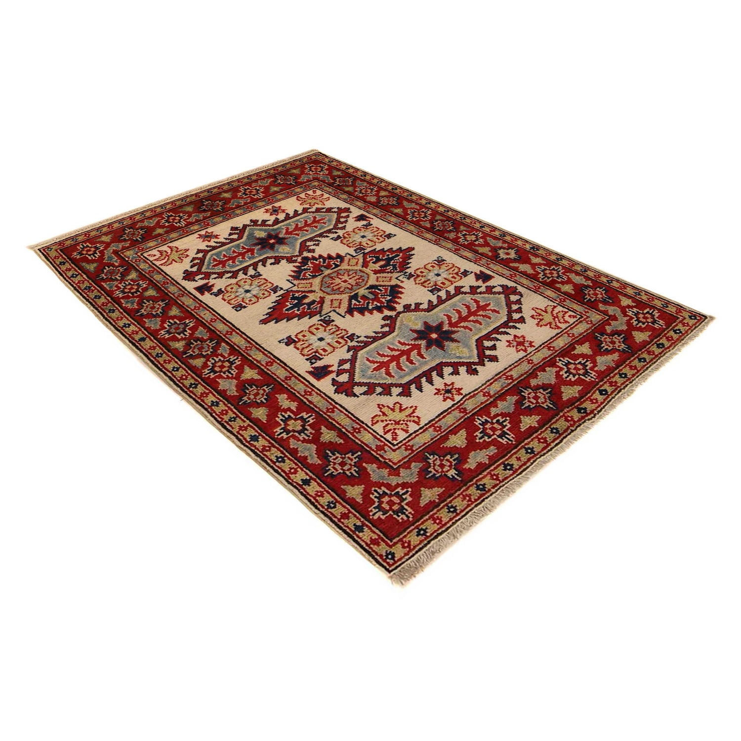 Ivory Color Kazak Rug 2' 9 x 3' 11 (ft) - No. B34681