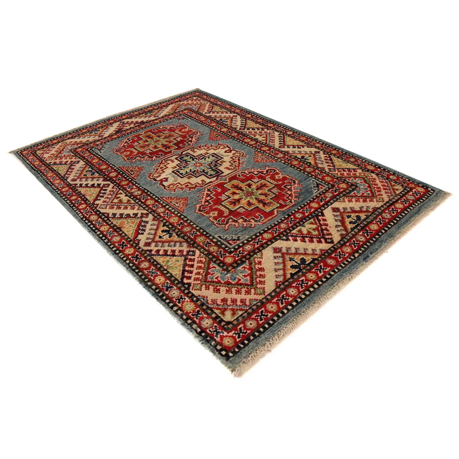 Hand Knotted Kazak Rug 2' 10 x 3' 11 (ft) - No. B34682