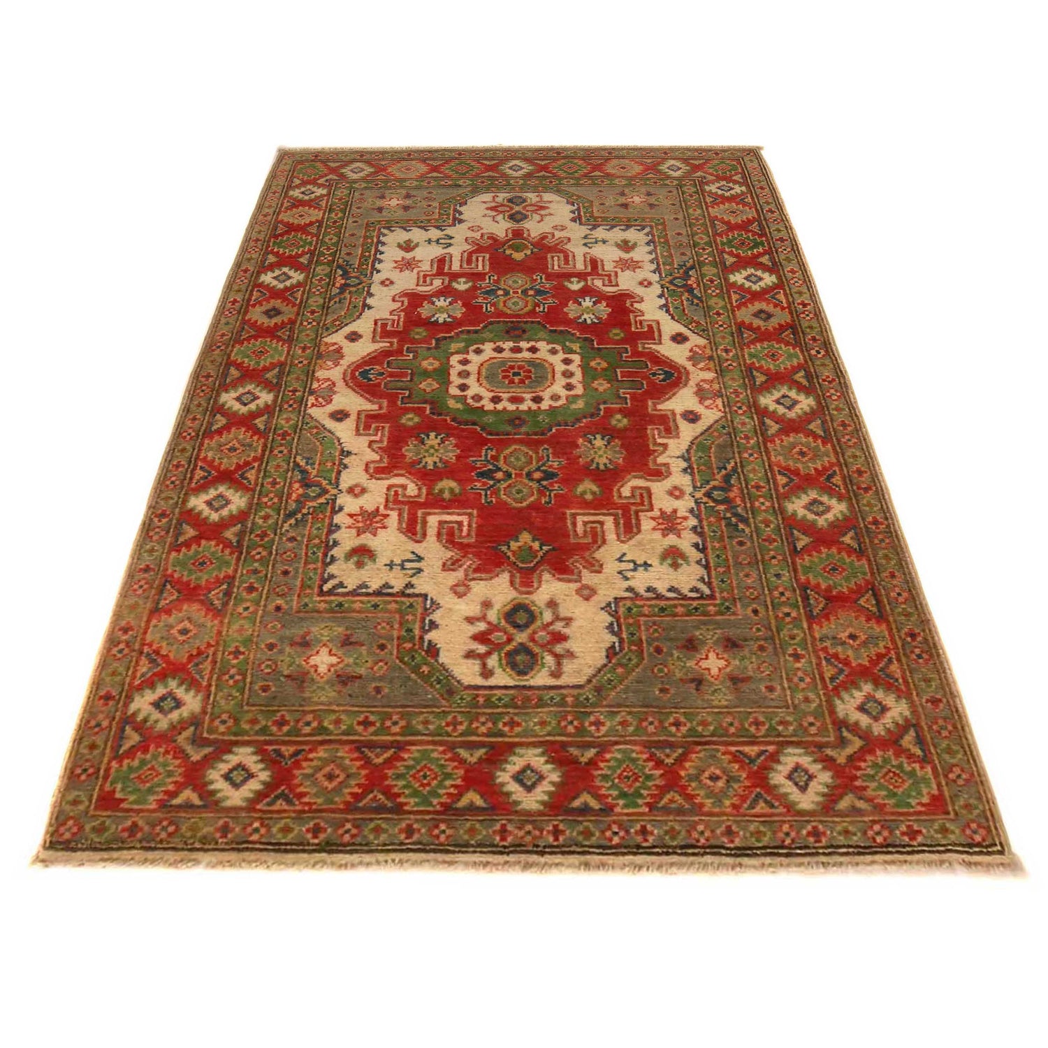 Hand Knotted Persian Design Heriz Rug 3' 3" x 4' 10" (ft) - No. B34684