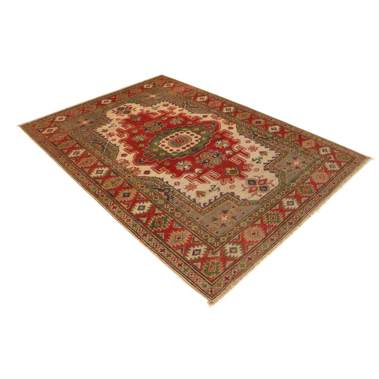 Hand Knotted Persian Design Heriz Rug 3' 3" x 4' 10" (ft) - No. B34684