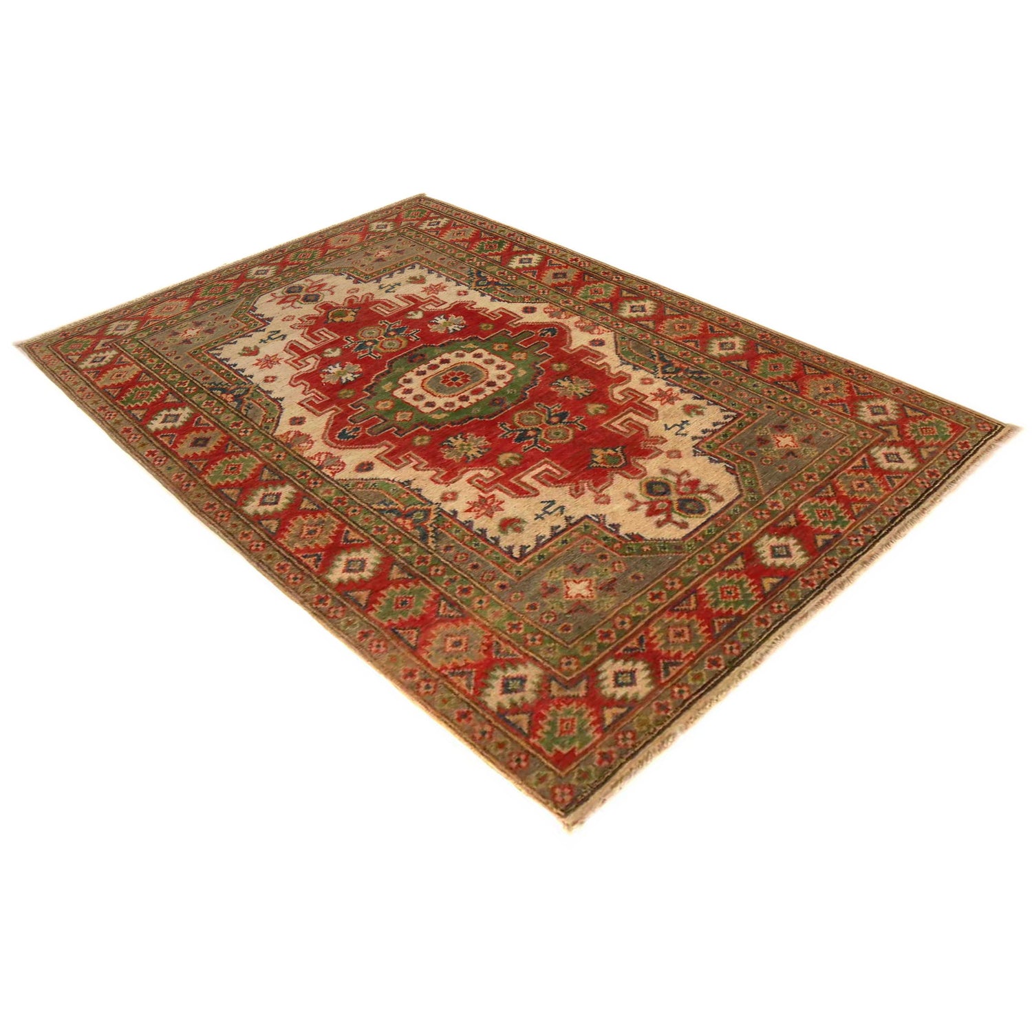 Hand Knotted Persian Design Heriz Rug 3' 3" x 4' 10" (ft) - No. B34684
