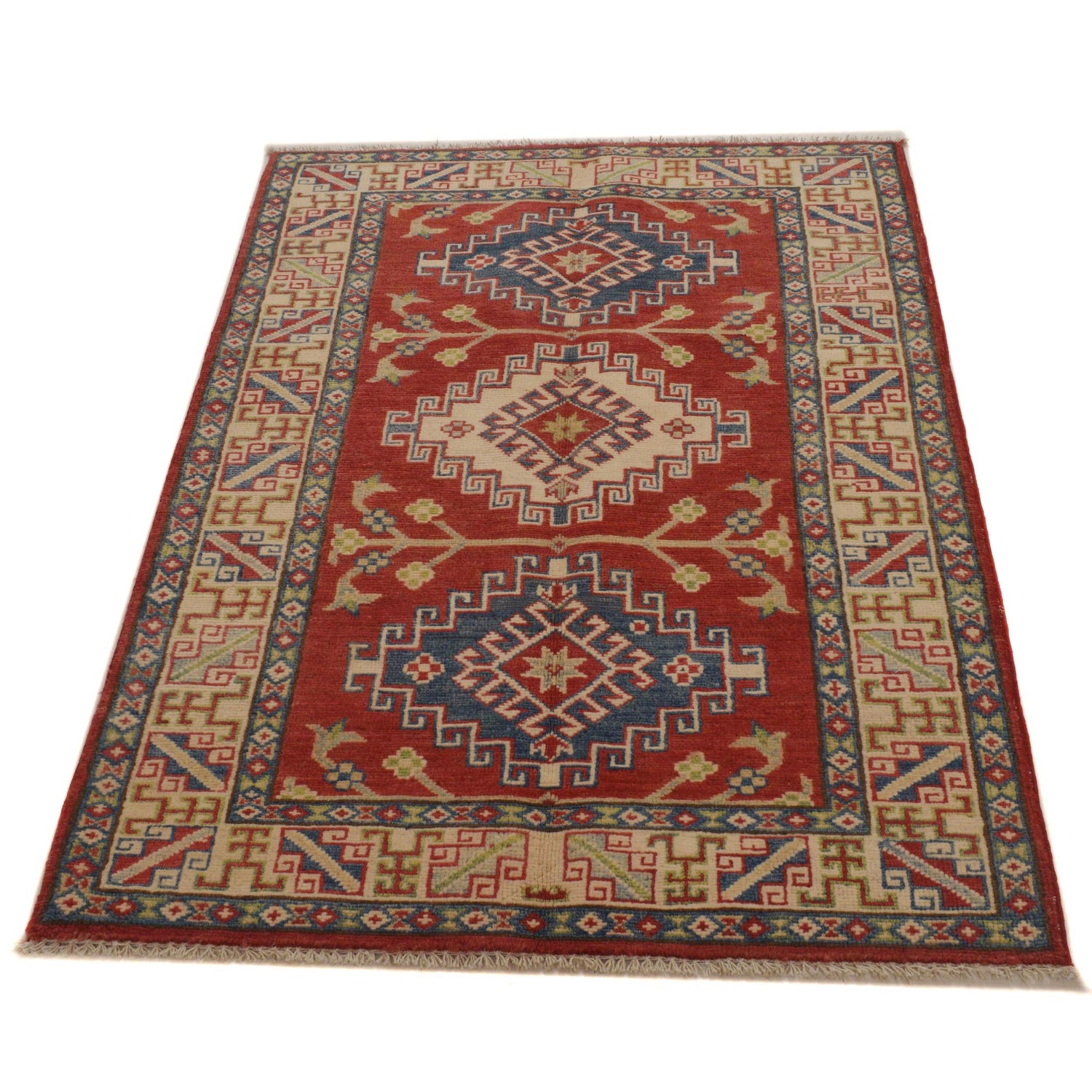 Oriental Kazak Rug 3' 2" x 4' 9" (ft)- No. B34686