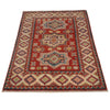 Red Color Kazak Rug 3' 1" x 4' 7" (ft)- No. B34687