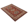 Red Color Kazak Rug 3' 1" x 4' 7" (ft)- No. B34687