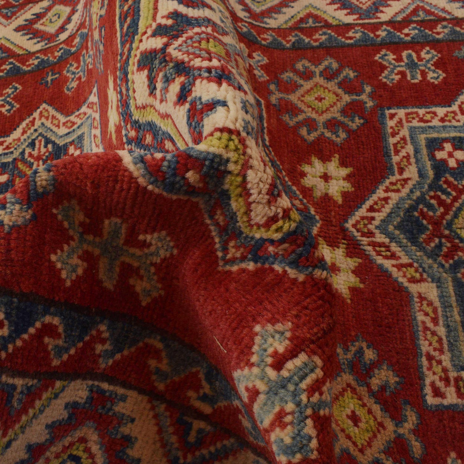 Red Color Kazak Rug 3' 1" x 4' 7" (ft)- No. B34687