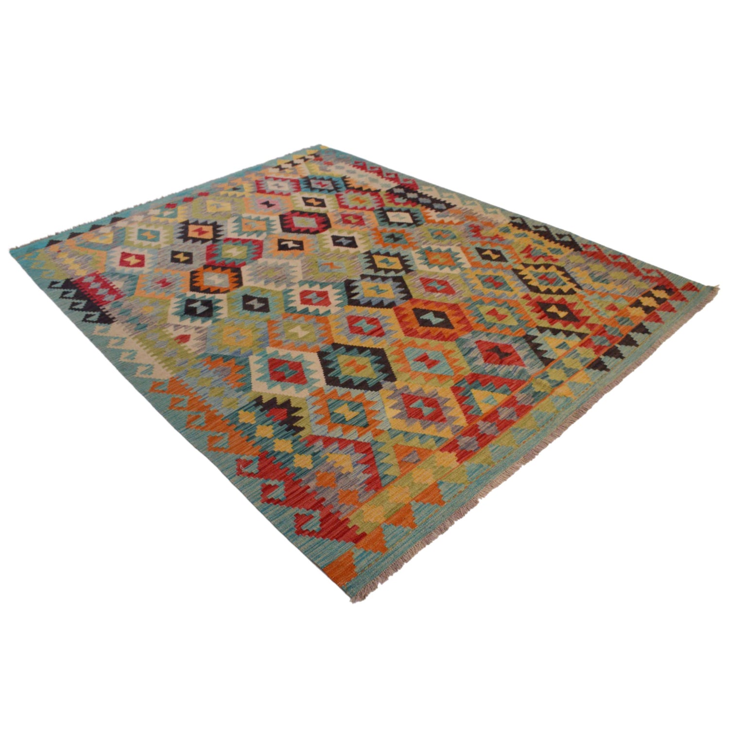 Handmade Vegetable Kilim 6' 0" x 8' 0" (ft) - No. B34691