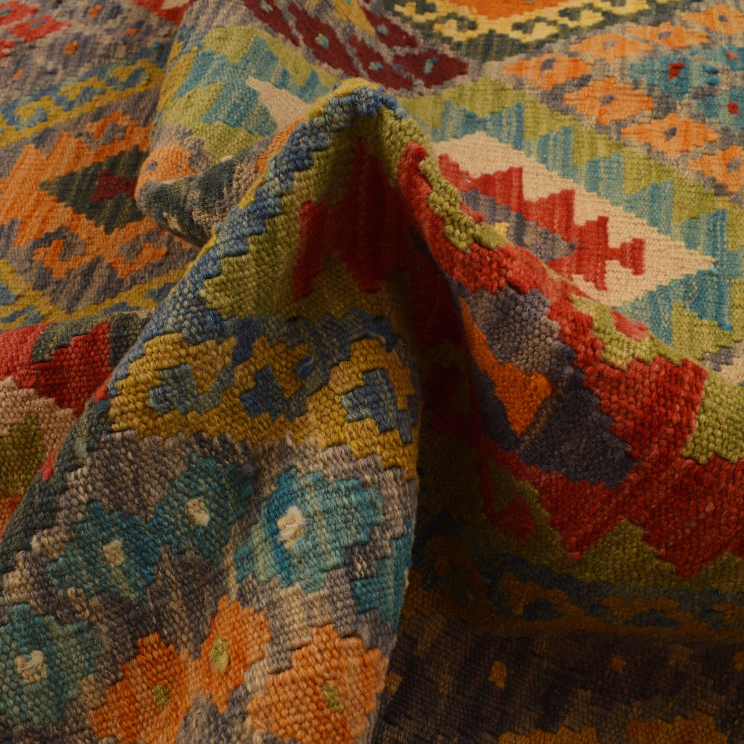 Handmade Vegetable Kilim 5' 11" x 7' 9" (ft) - No. B34693