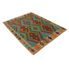 Handmade Vegetable Kilim 4' 5" x 5' 7" (ft) - No. B34707